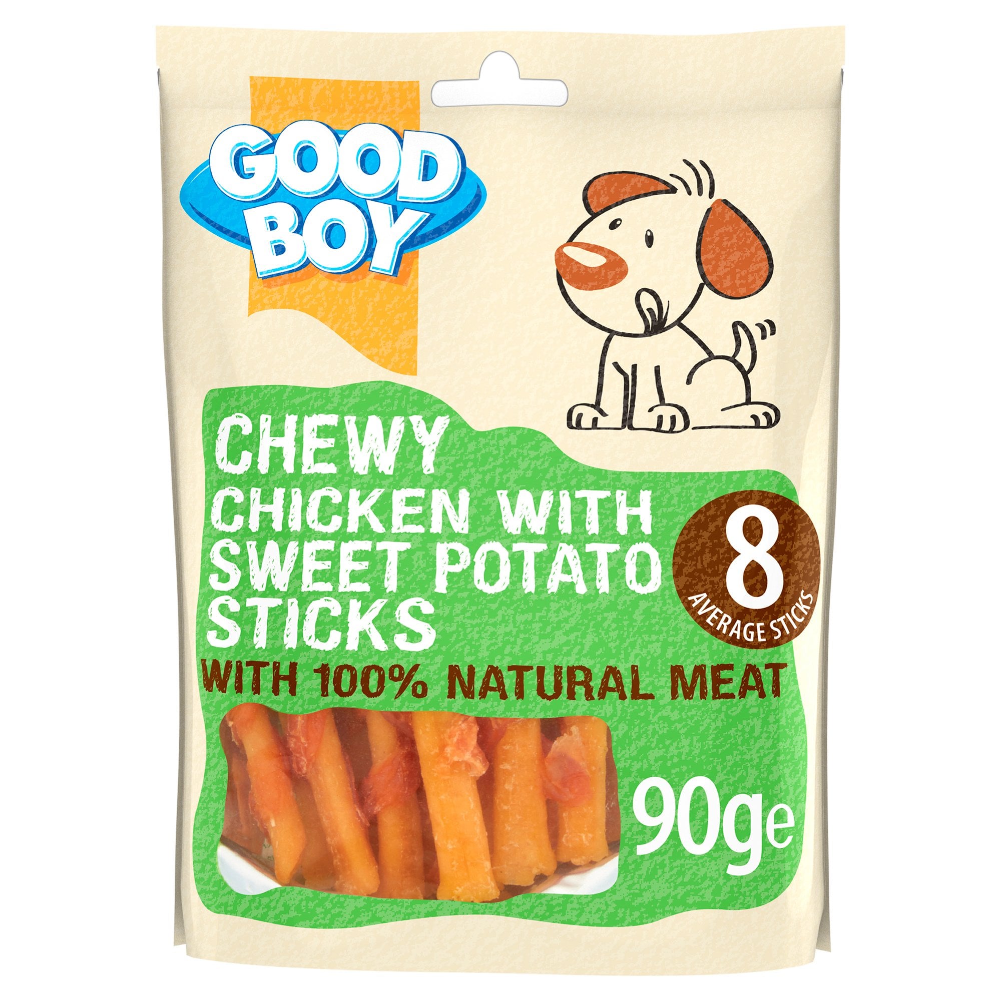 Armitage Good Boy Chewy Chicken With Sweet Potato Sticks Dog Treat 90g