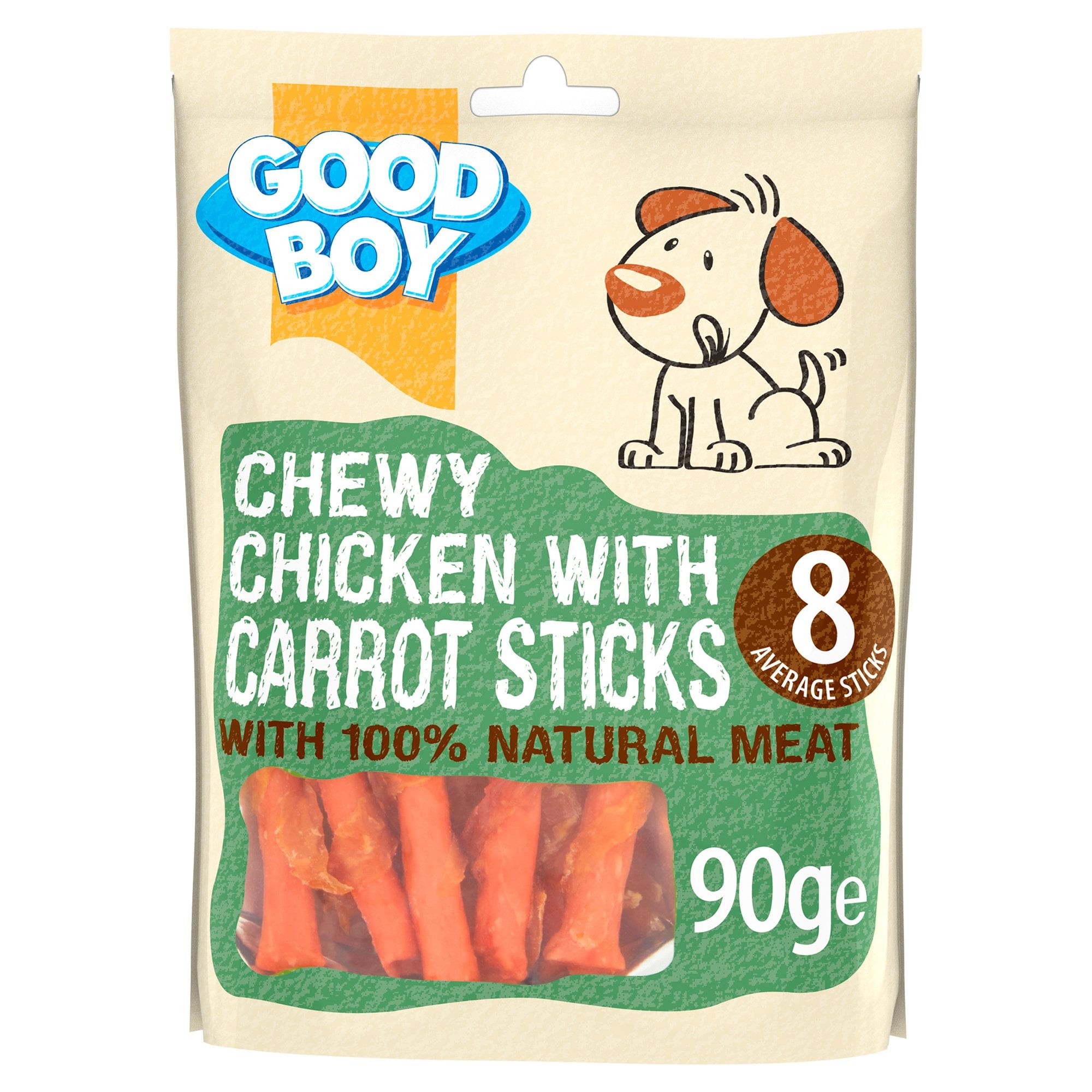 Good Boy Chewy Chicken With Carrot Stick Dog Treat 90g