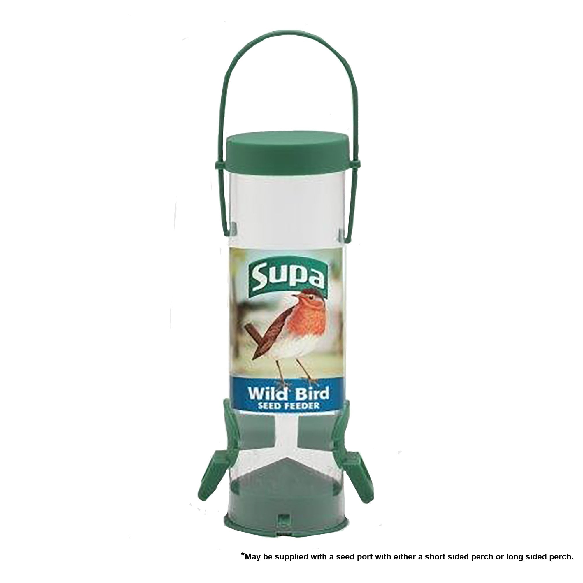 Plastic 2 Port Wild Bird Seed Feeder 8"