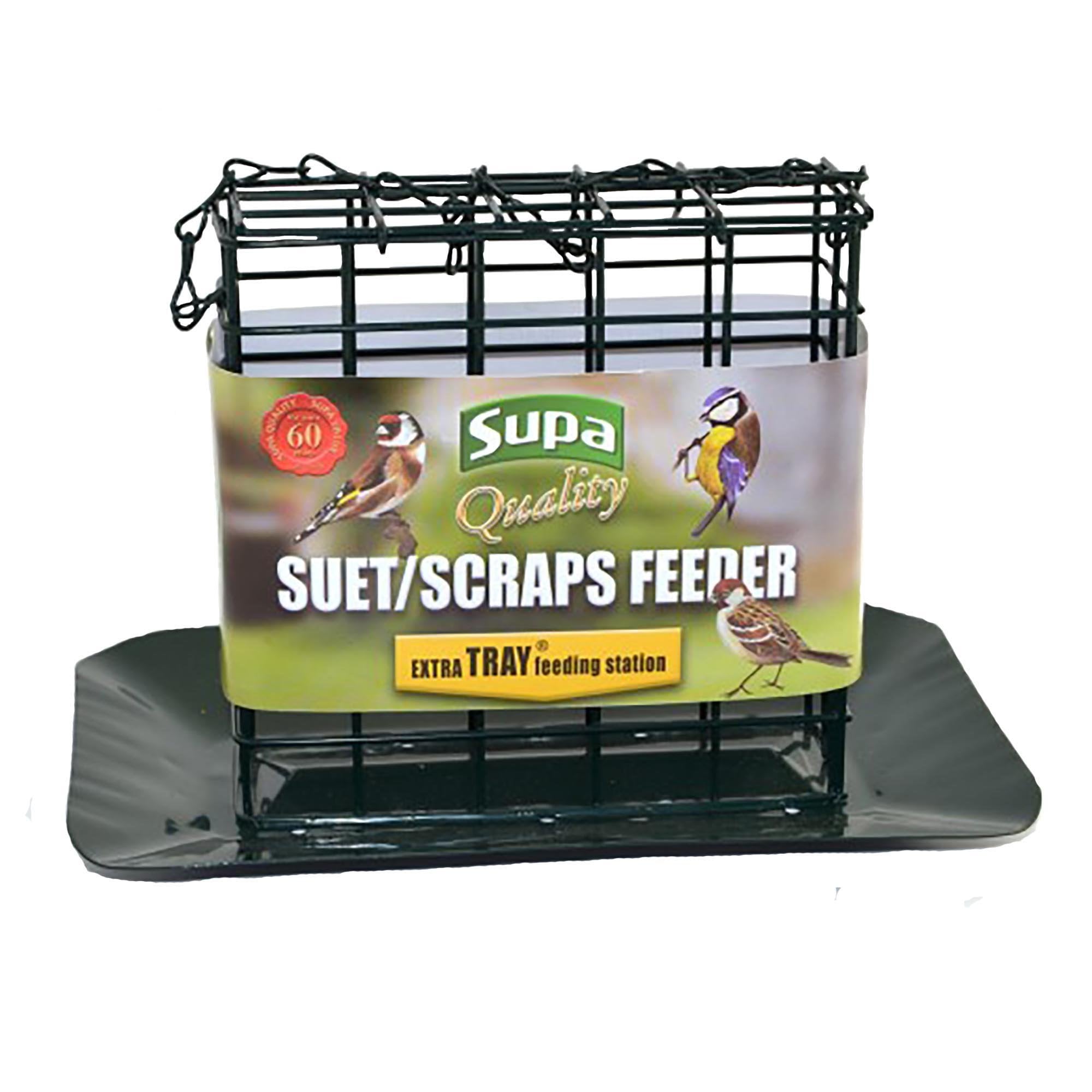 Premium Suet Block / Scrap Wild Bird Feeder with Tray