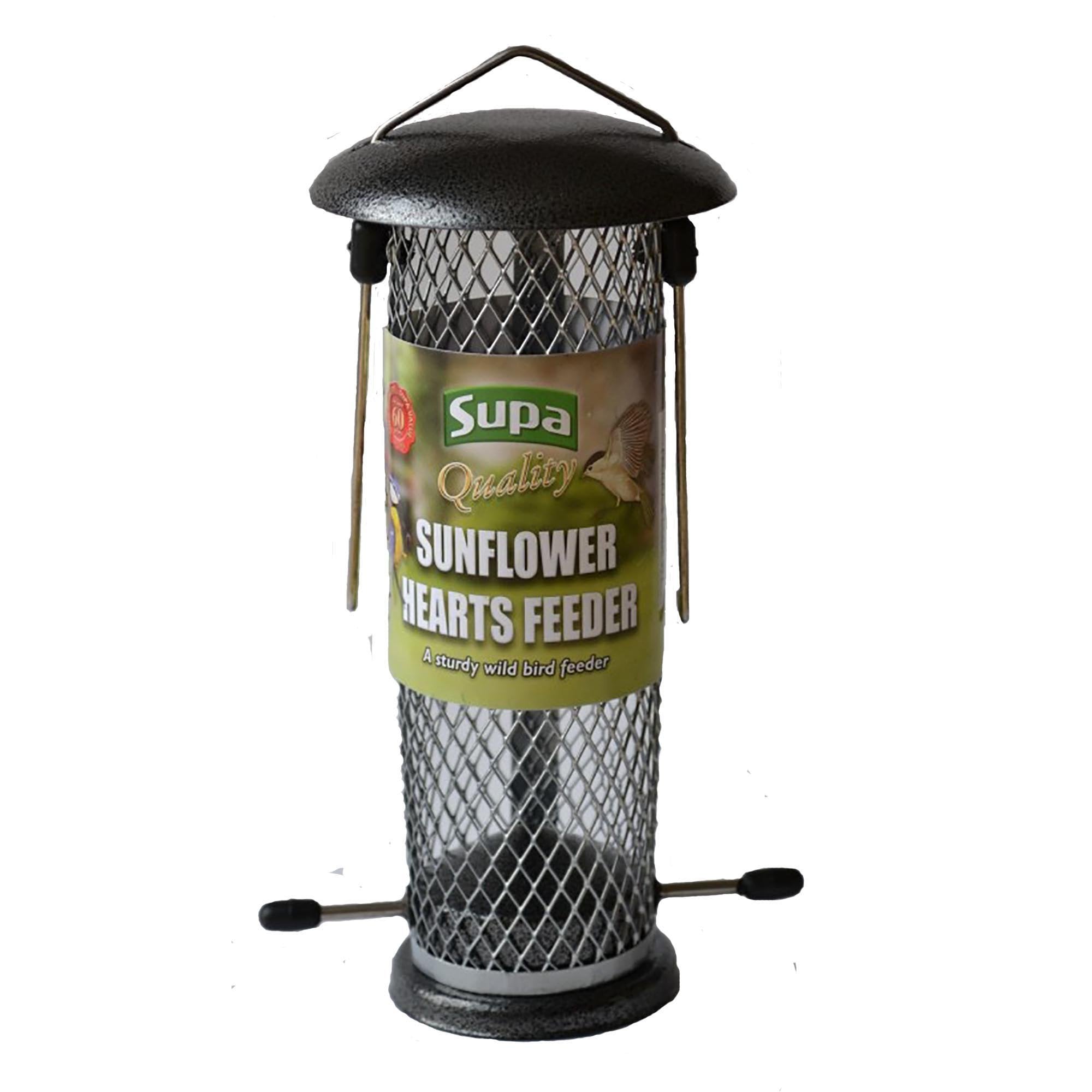 Metal Sunflower Heart Wild Bird Feeder