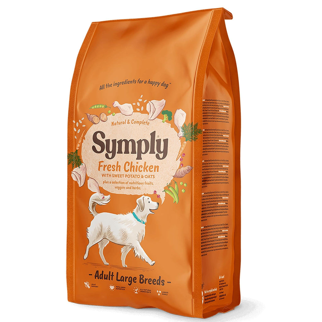 Symply Adult Large Breed Dog Food with Fresh Chicken 12kg