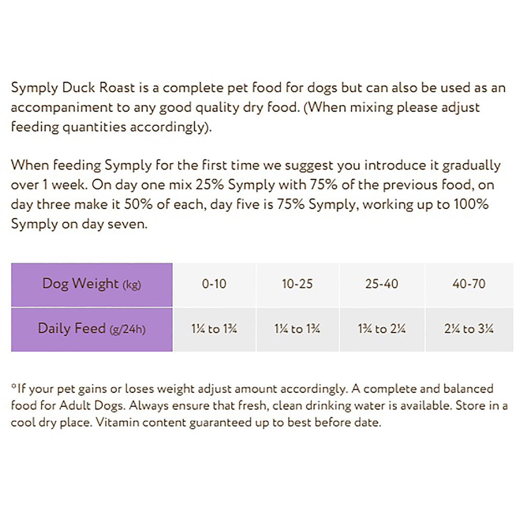 Duck Roast With Chicken, Potato & Veg Grain Free Wet Dog Food - 7 x 395g