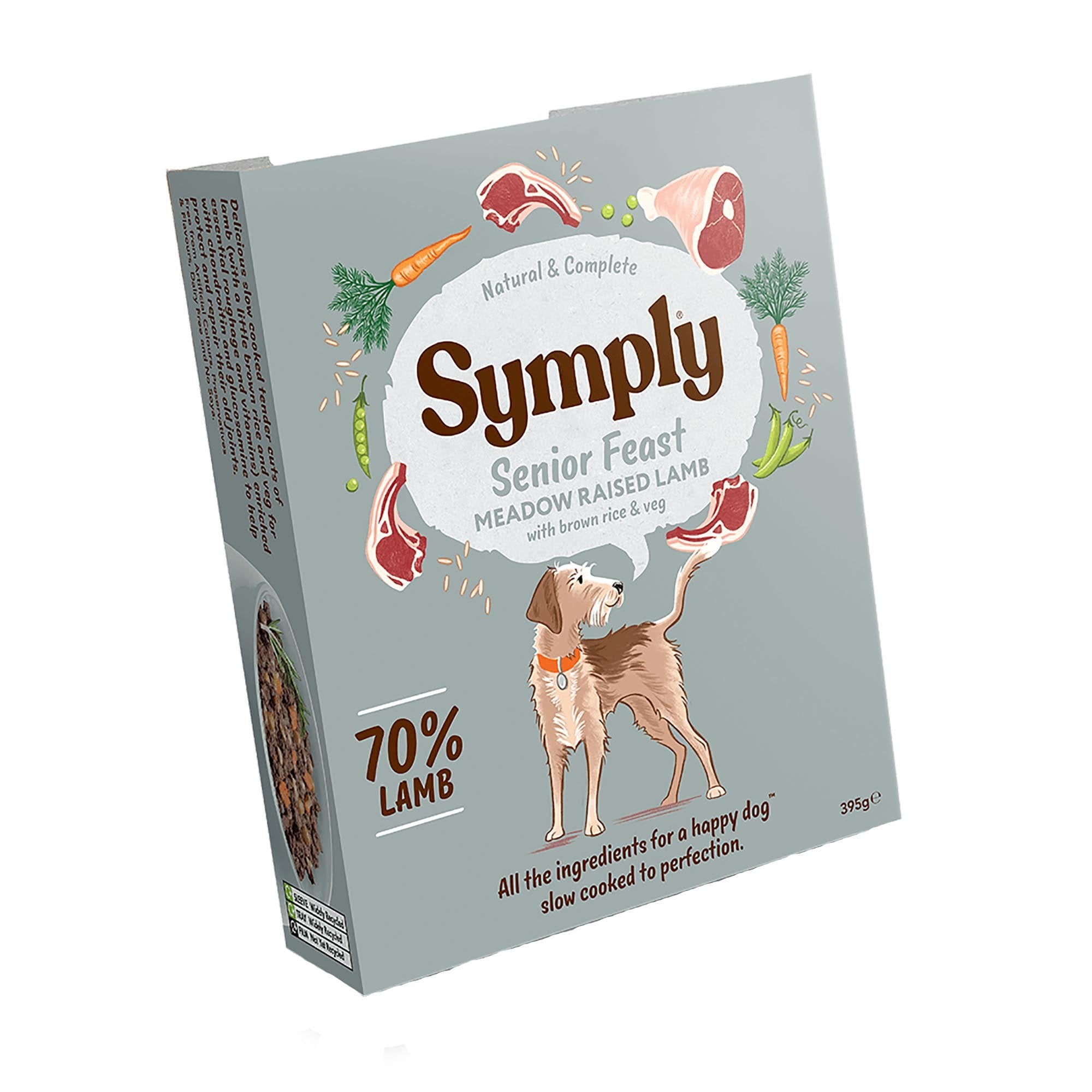 Senior Feast Meadow Raised Lamb With Brown Rice & Veg Wet Dog Food - 7 x 395g