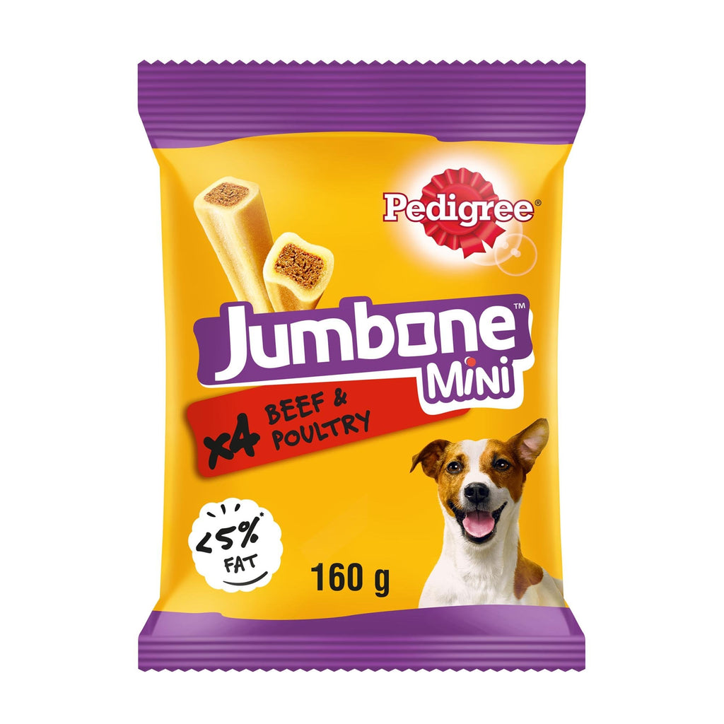 Pedigree Jumbone Mini Dog Treats With Beef & Poultry 4 Sticks x 8