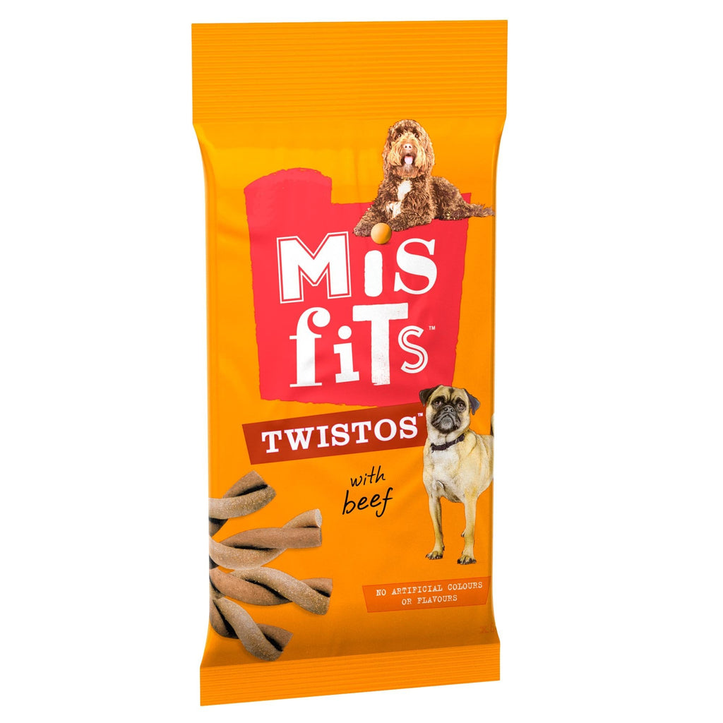 Misfits Twistos Dog Treats With Beef 105g