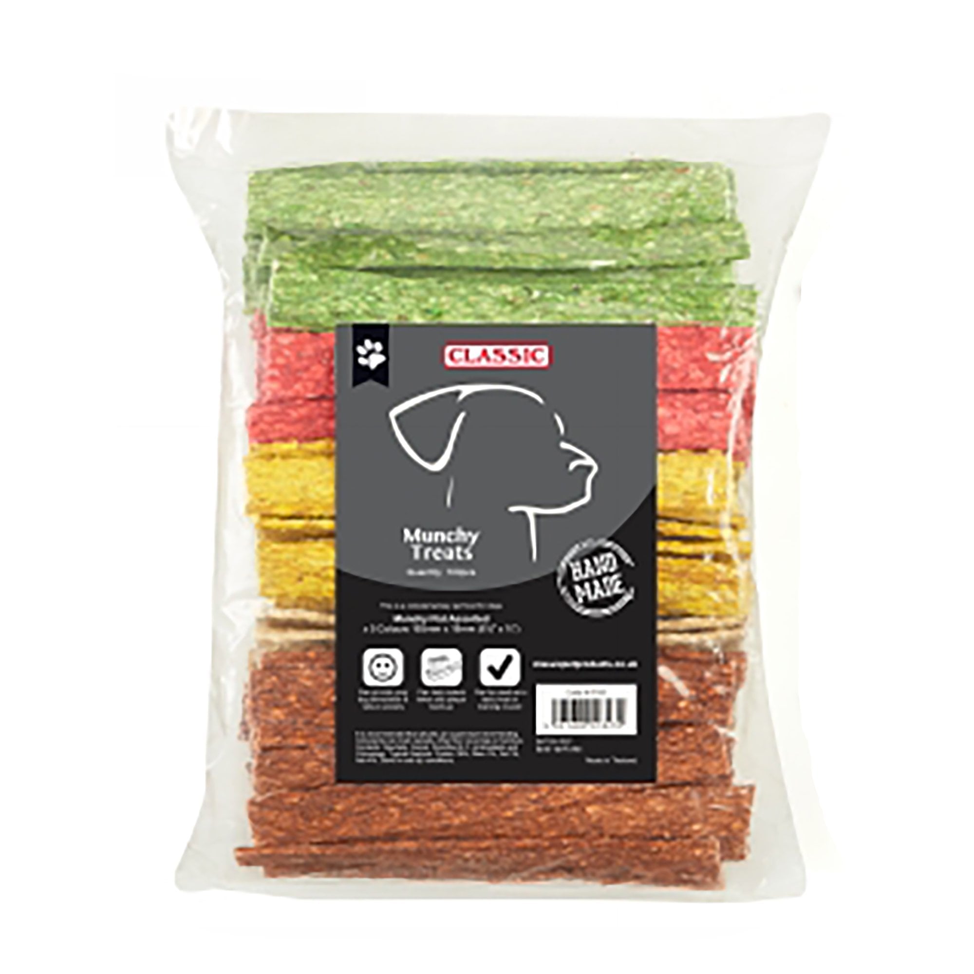 Munchy Flats 6.5' Dog Chews Assorted - 100 Pack