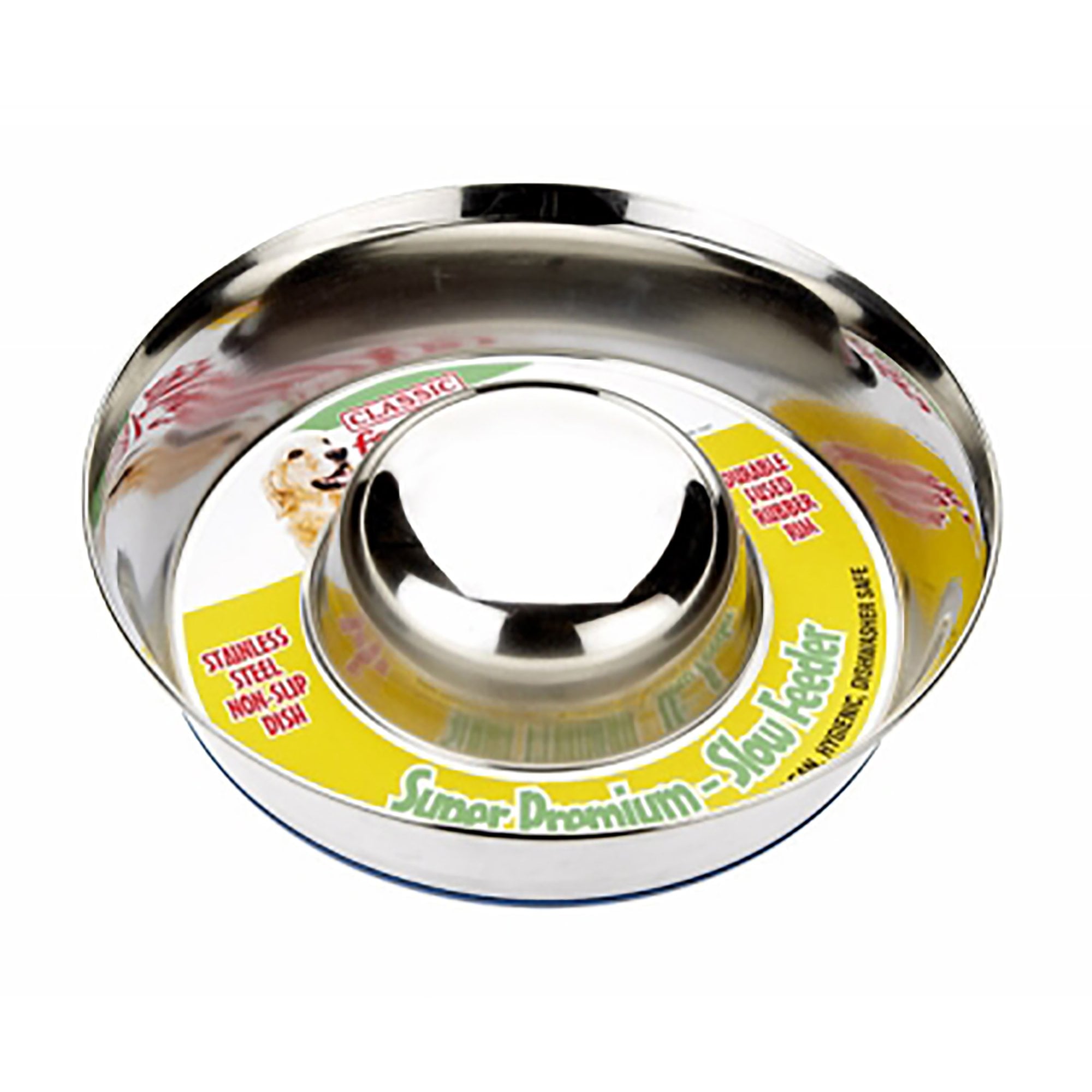 Super Premium Stainless Steel Slow Feeder Dog Bowl Large - 2600ml