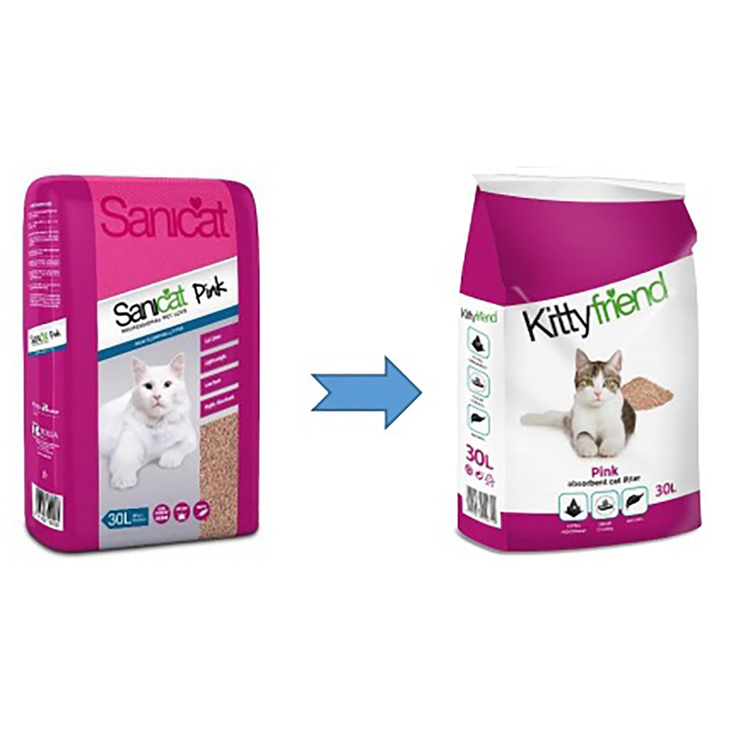 Sanicat Kitty Friend Pink Cat Litter 30ltr
