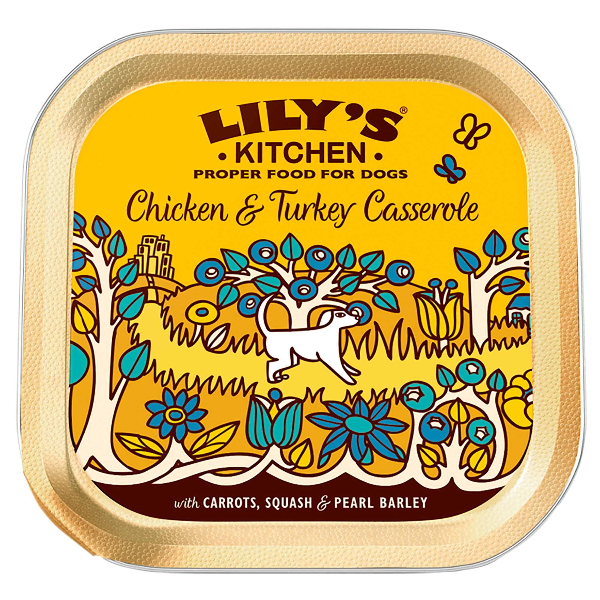 Chicken & Turkey Casserole With Carrots, Squash & Pearl Barley Wet Dog Food 150g