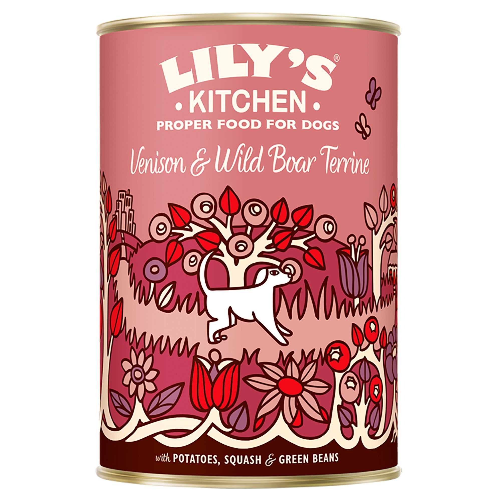 Lily's Kitchen Venison & Wild Boar Terrine Wet Dog Food 400g | Feedem