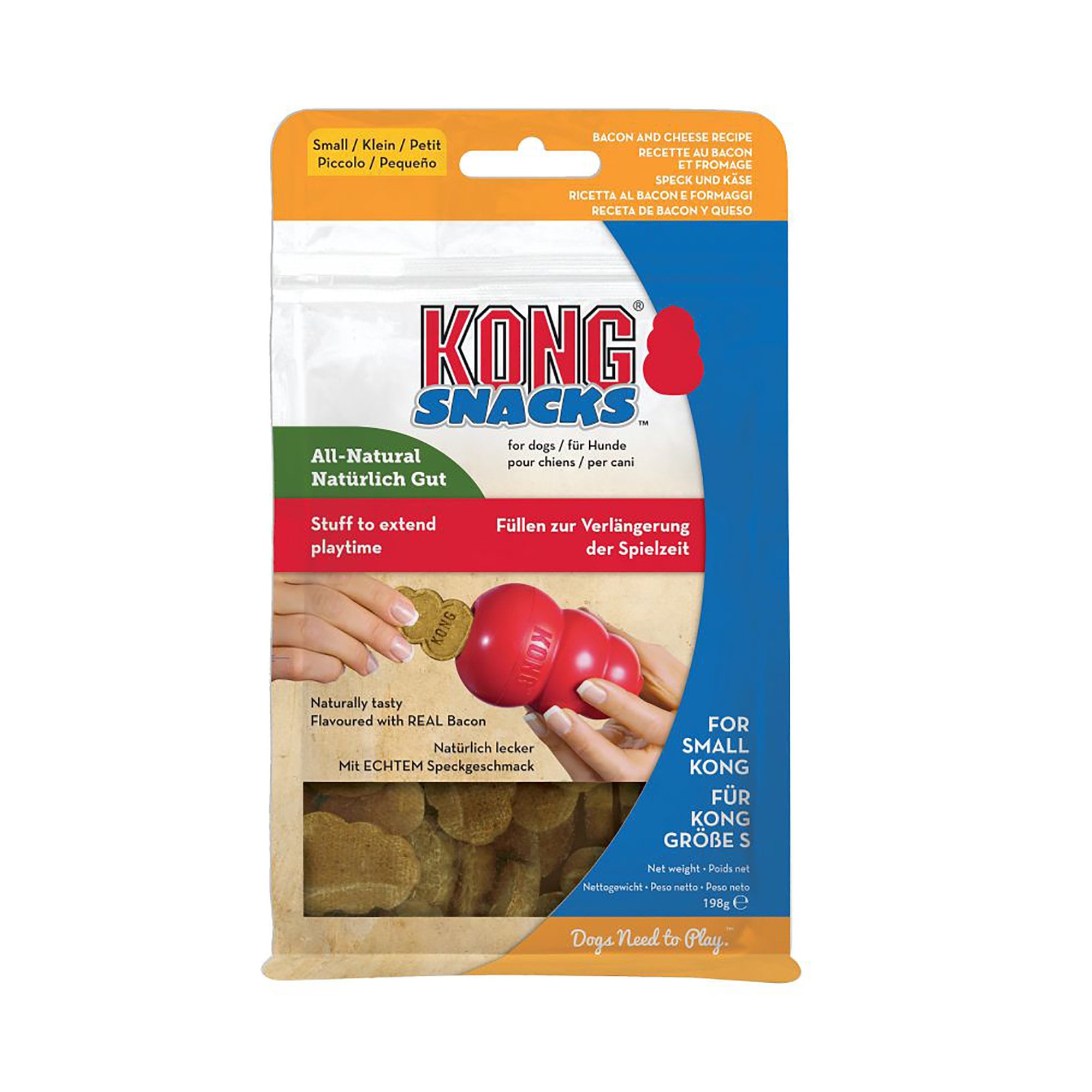 KONG Adult Snacks Bacon & Cheese Dog Treats - Small