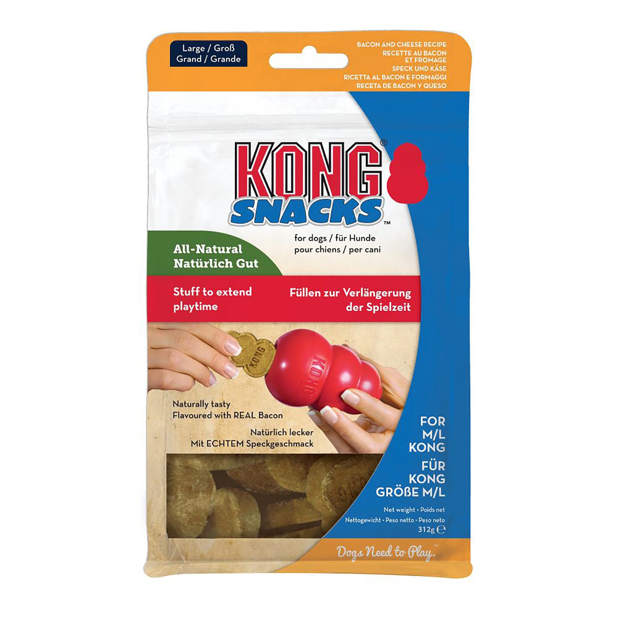 KONG Snacks Bacon & Cheese Adult Dog Treats - Large
