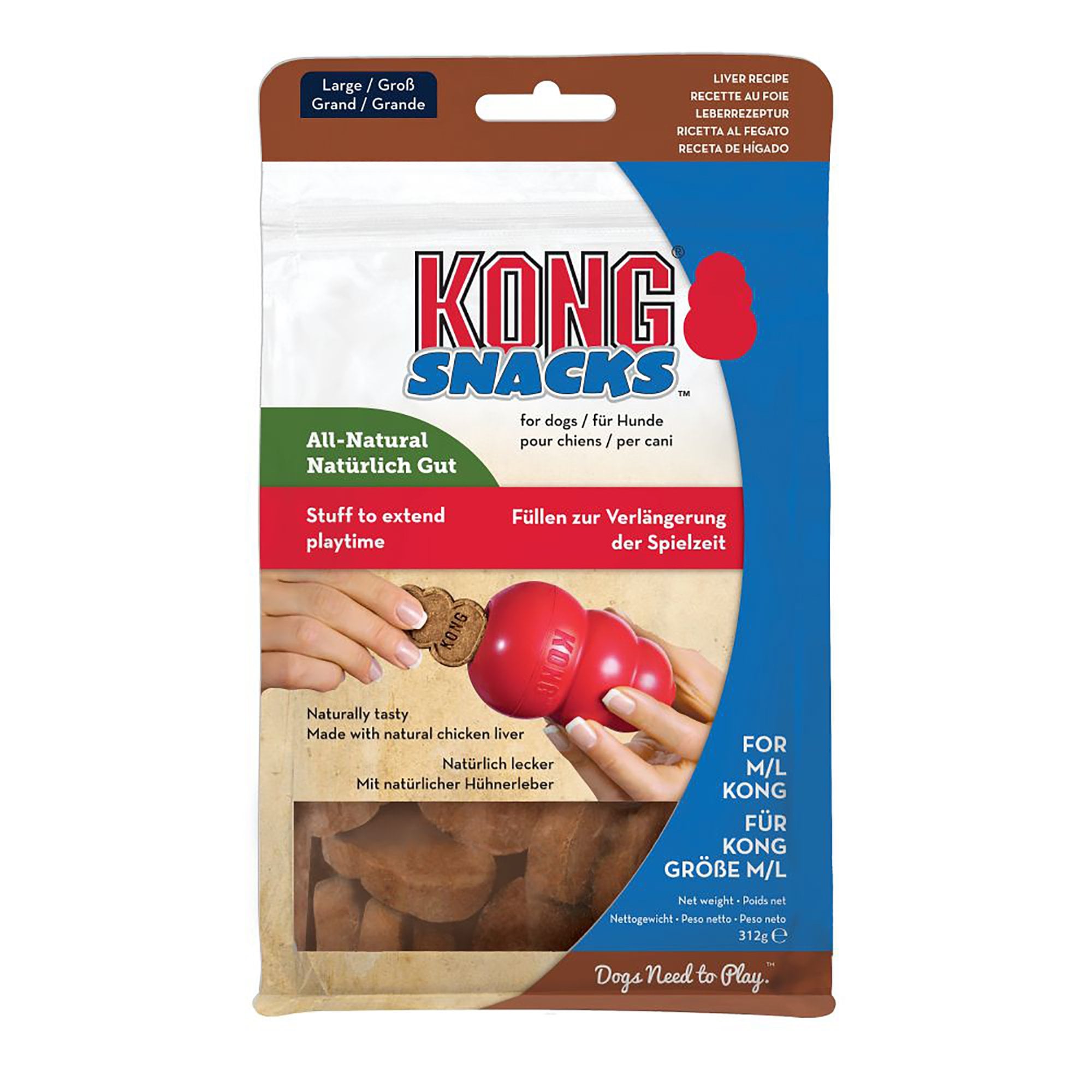 KONG Snacks Adult Dog Treats Liver - Large