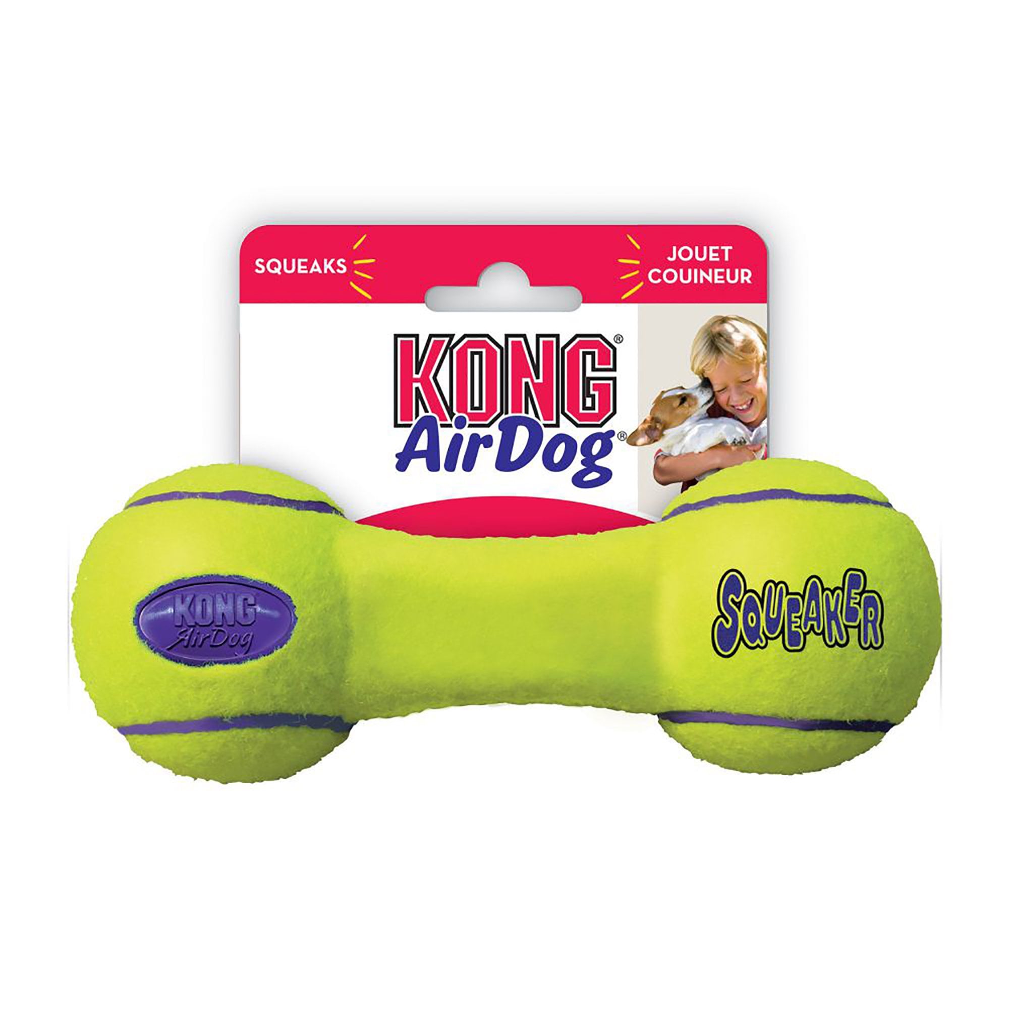 KONG AirDog Squeaker Dumbbell Dog Toy - Large