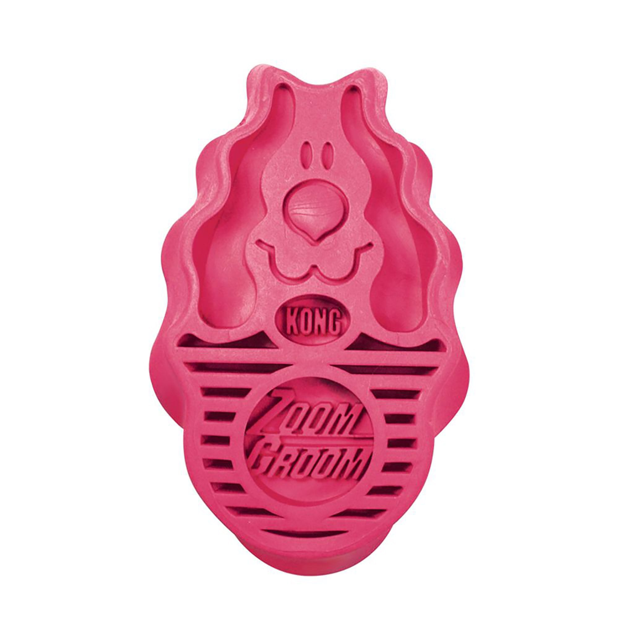 KONG Zoom Groom Dog Brush Raspberry - Large