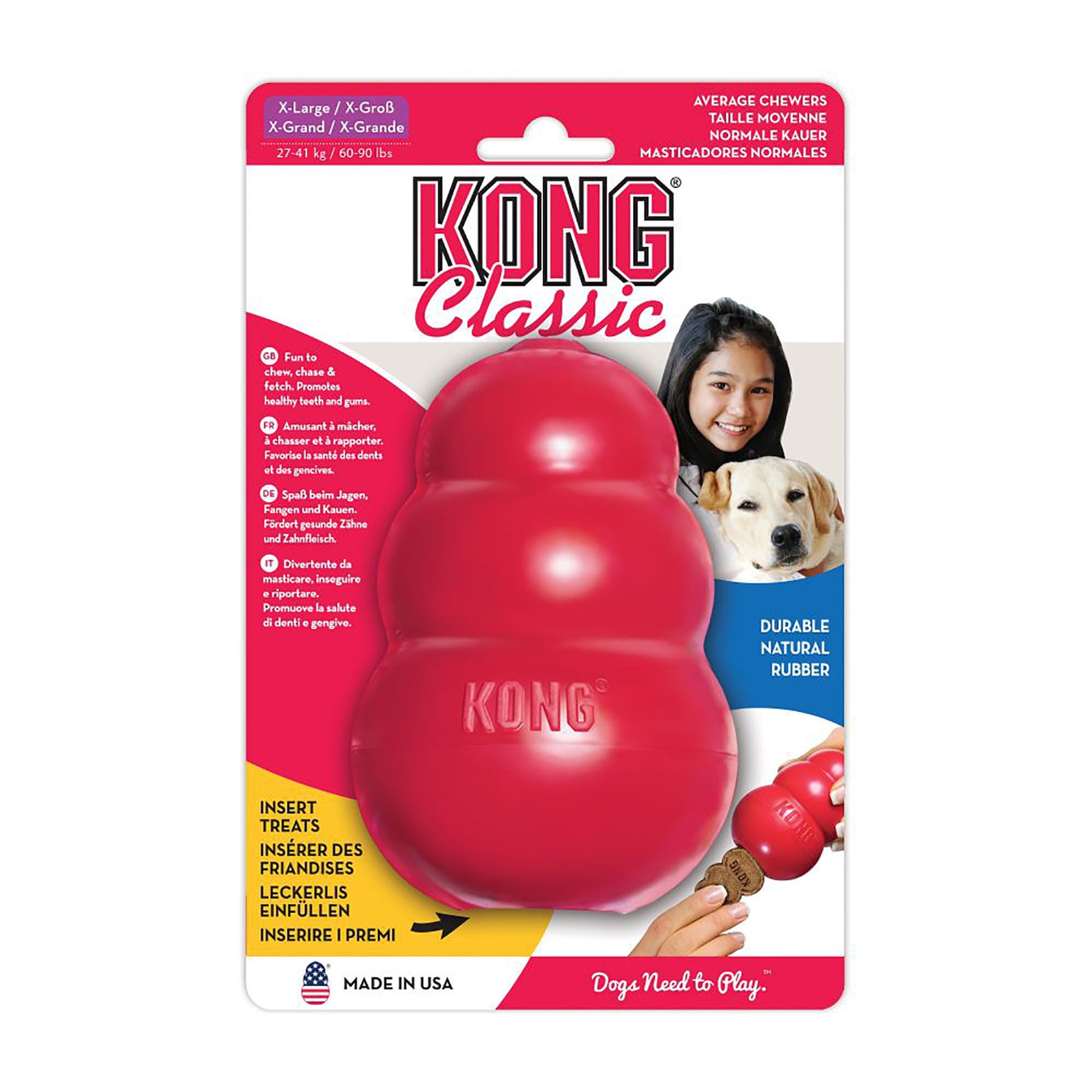 KONG Classic Red Dog Toy - X Large