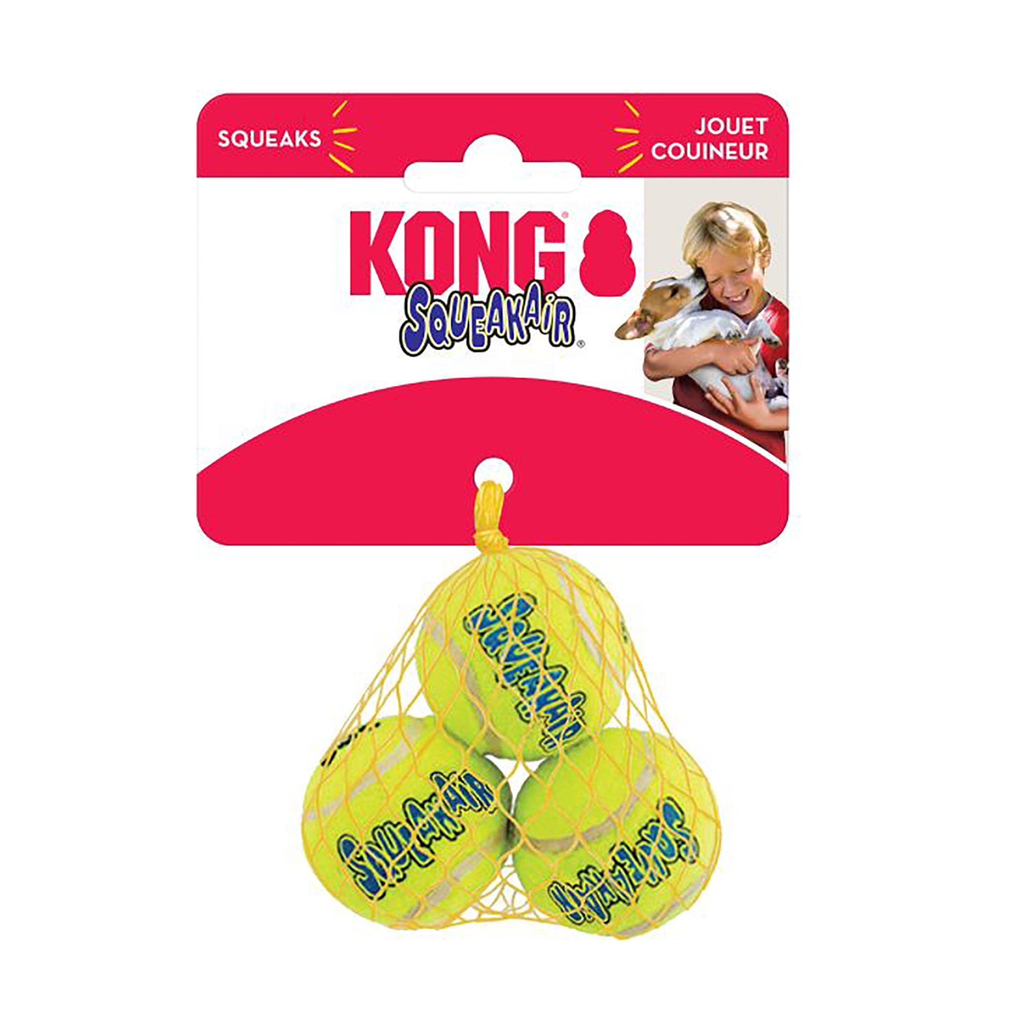Air Squeakair Tennis Ball Dog Toy X Small 3 Pack