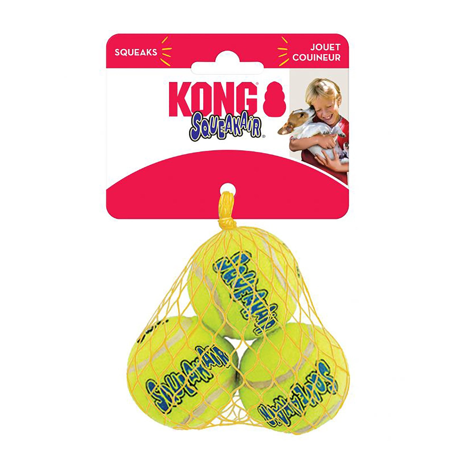 Air Squeakair Tennis Ball Dog Toy Small 3 Pack