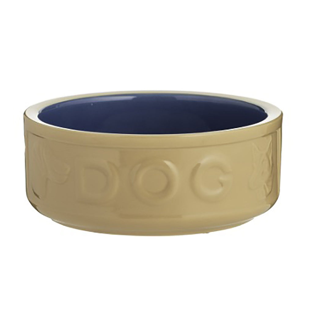 Mason Cash Ceramic & Blue Lettered Dog Bowl 18cm