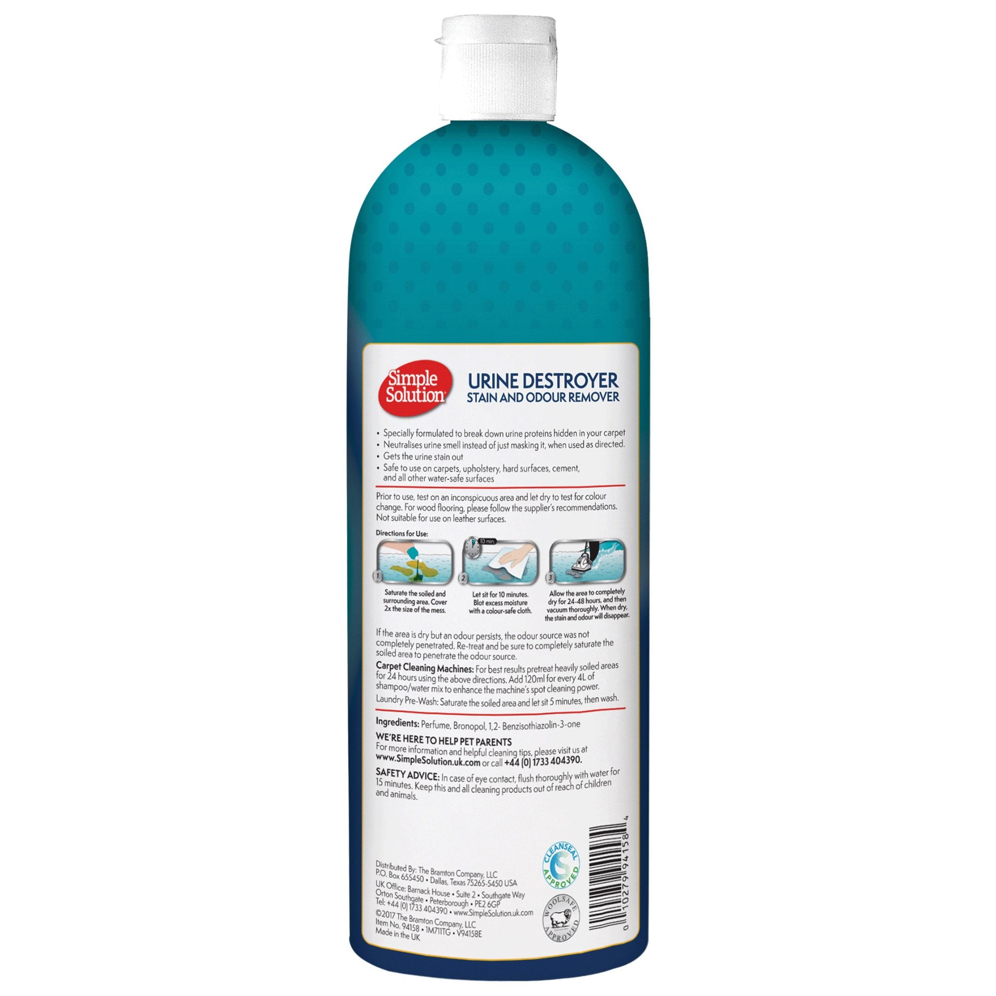 Urine Destroyer Stain & Odour Remover For Dogs 1ltr