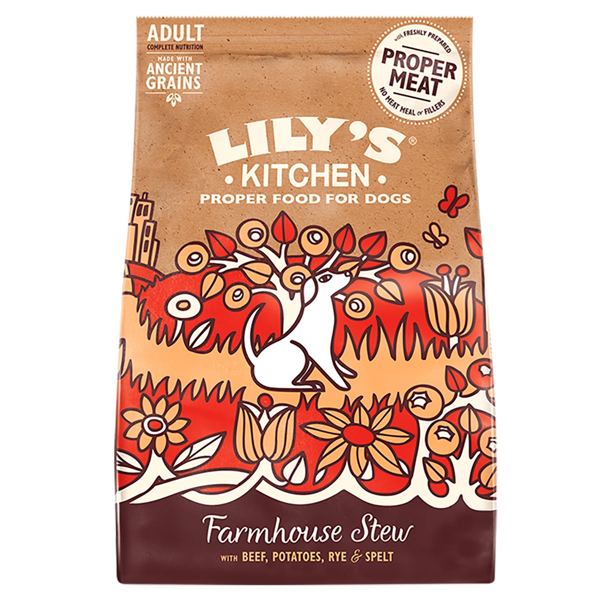 Farmhouse Beef Stew with Ancient Grains Adult Dog Food 1kg