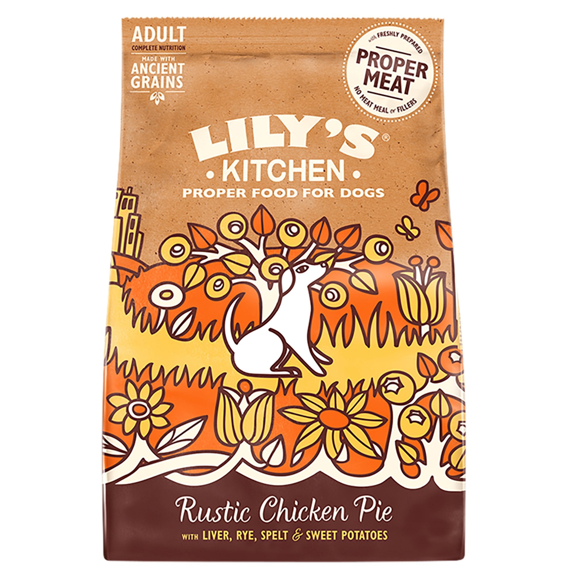 Rustic Chicken Pie with Ancient Grains Adult Dog Food 1kg