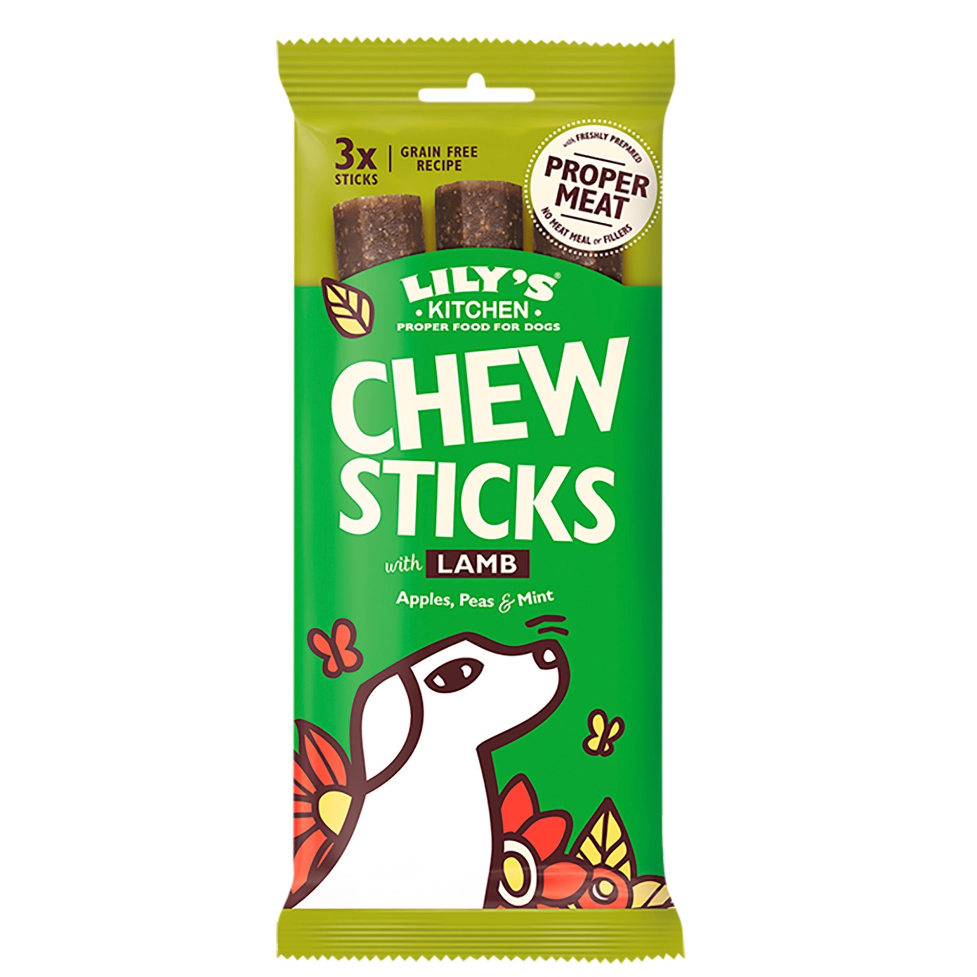 Chew Sticks with Lamb Grain Free Dog Treats 120g