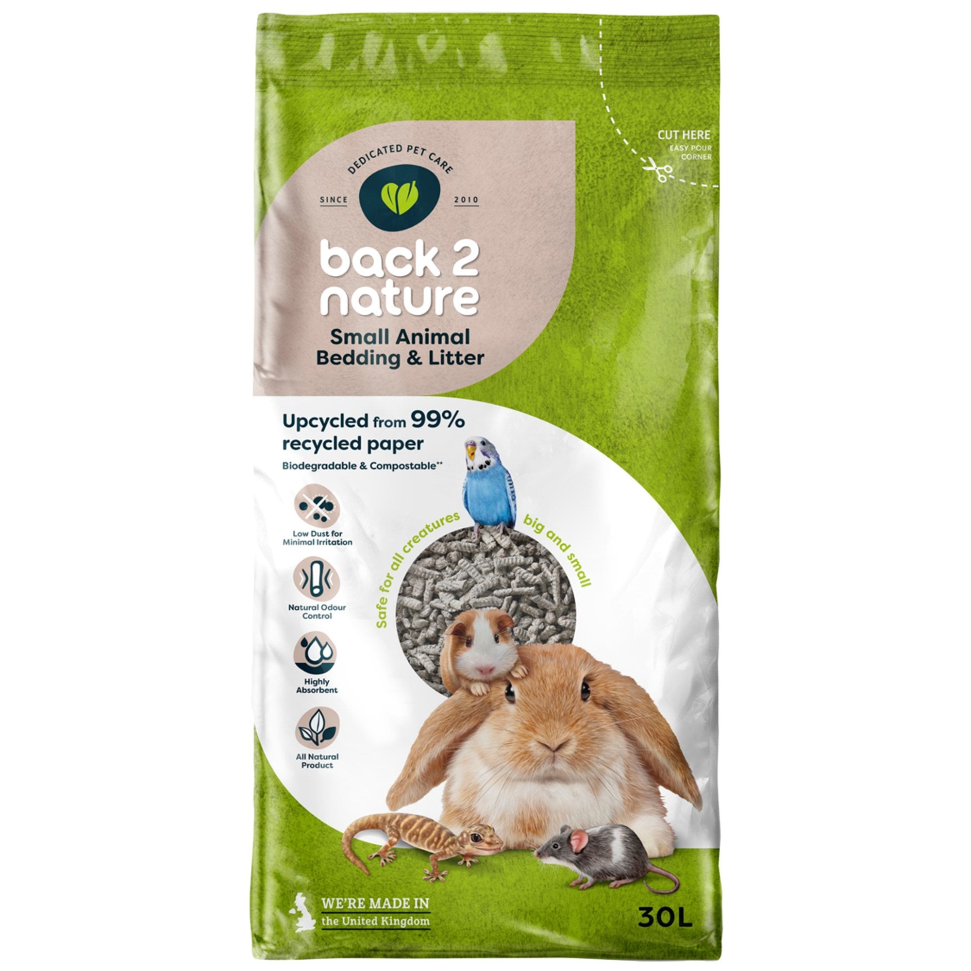 Back-2-Nature Small Animal Bedding & Litter 30 Litres
