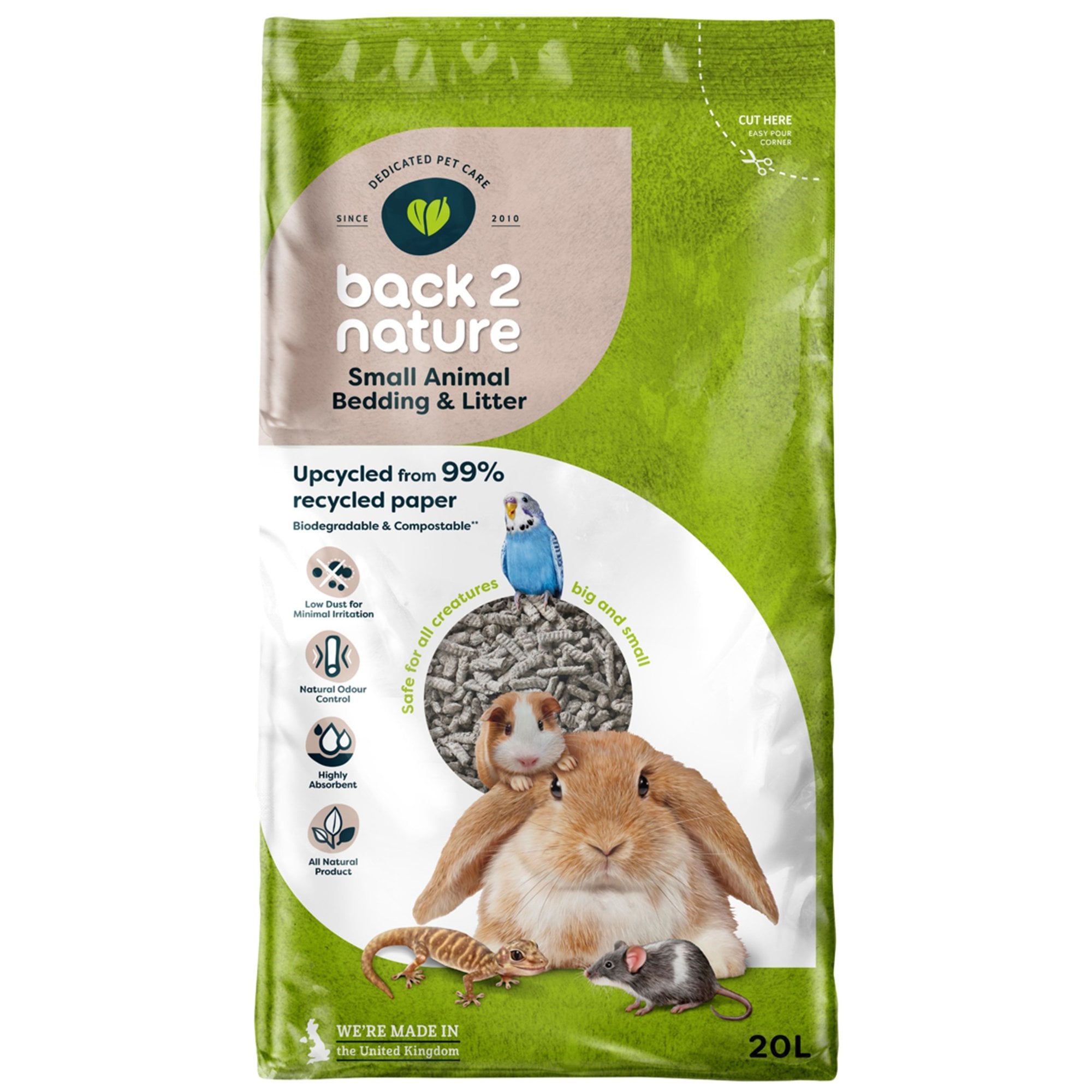 Back-2-Nature Small Animal Bedding & Litter 20 Litres