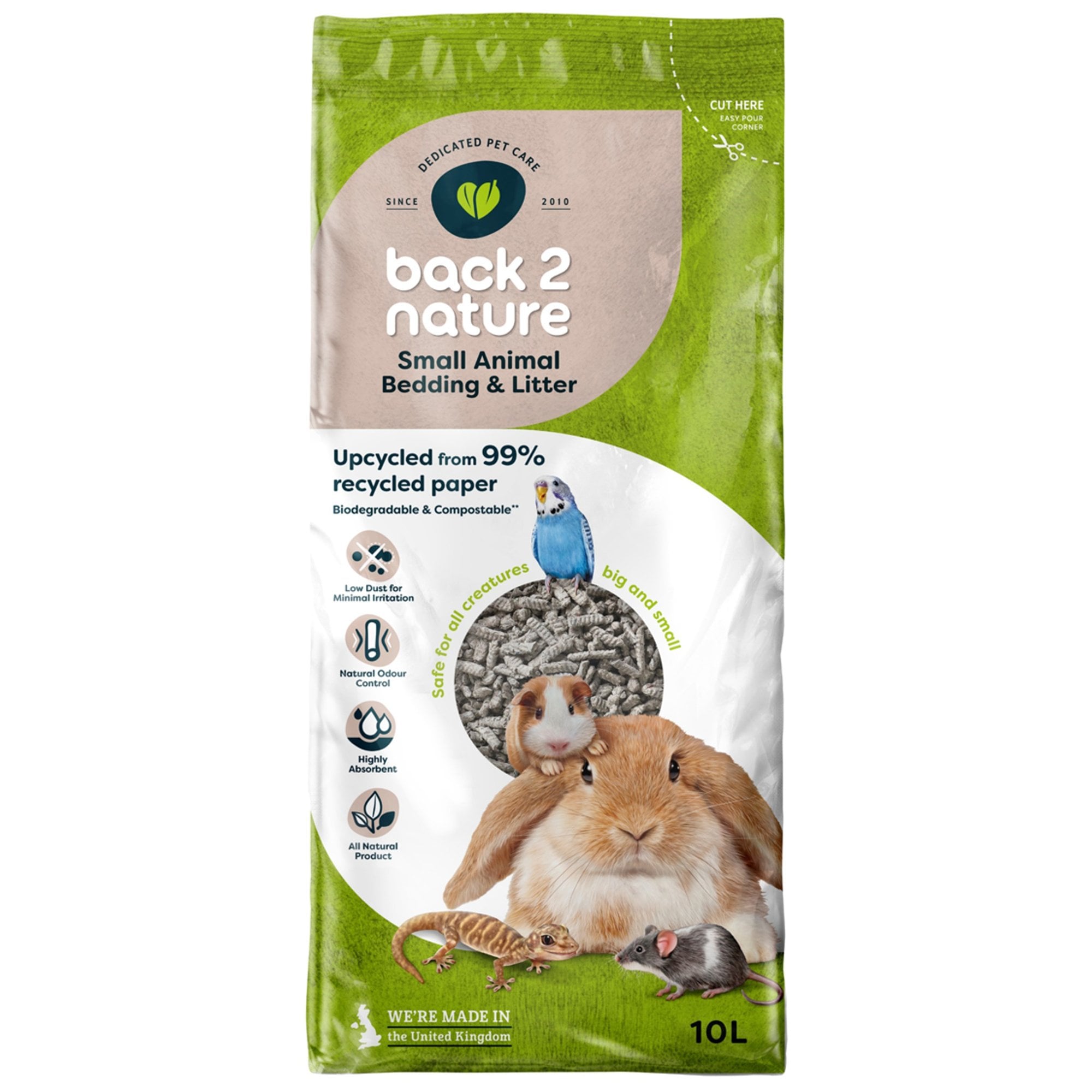 Back-2-Nature Small Animal Bedding & Litter 10 Litres