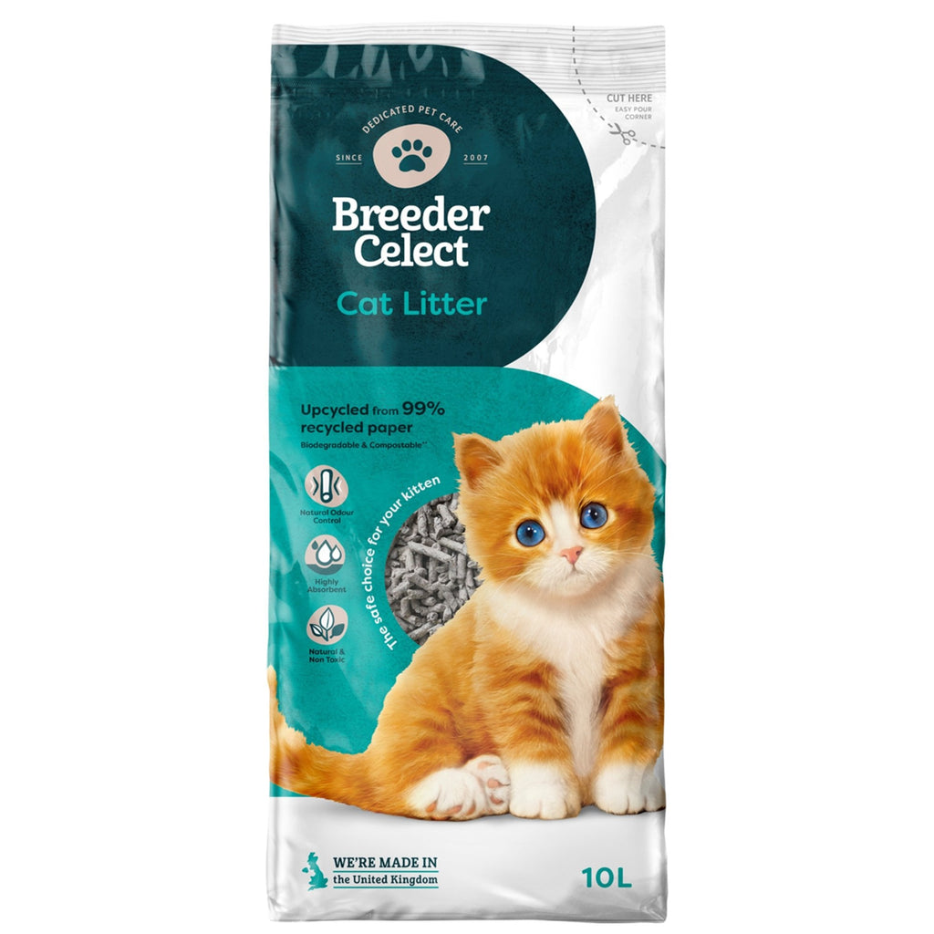 FibreCycle Breeder Celect Paper Pellet Cat Litter 10 Litres
