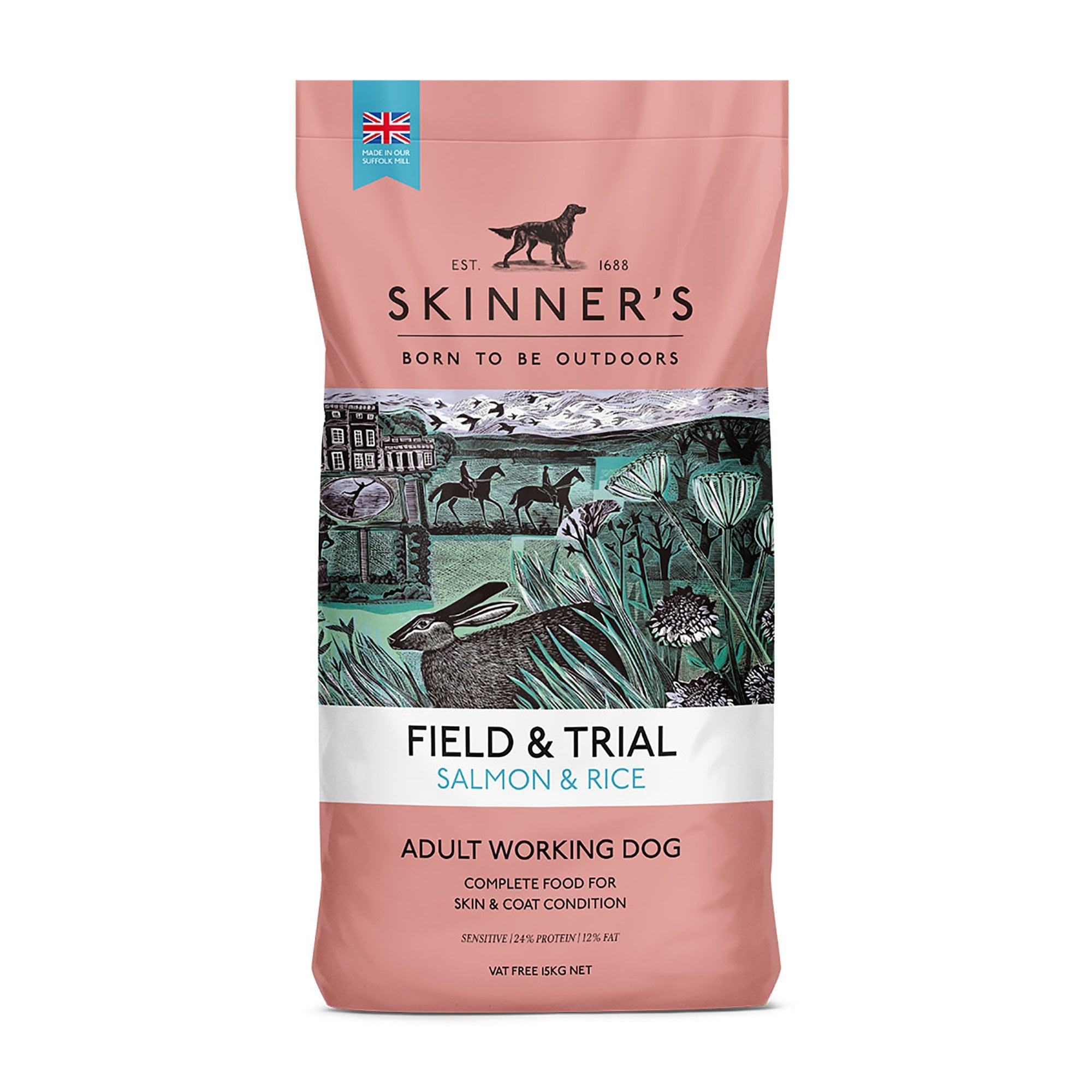 Field & Trial Salmon & Rice Adult Working Dog Food 15kg