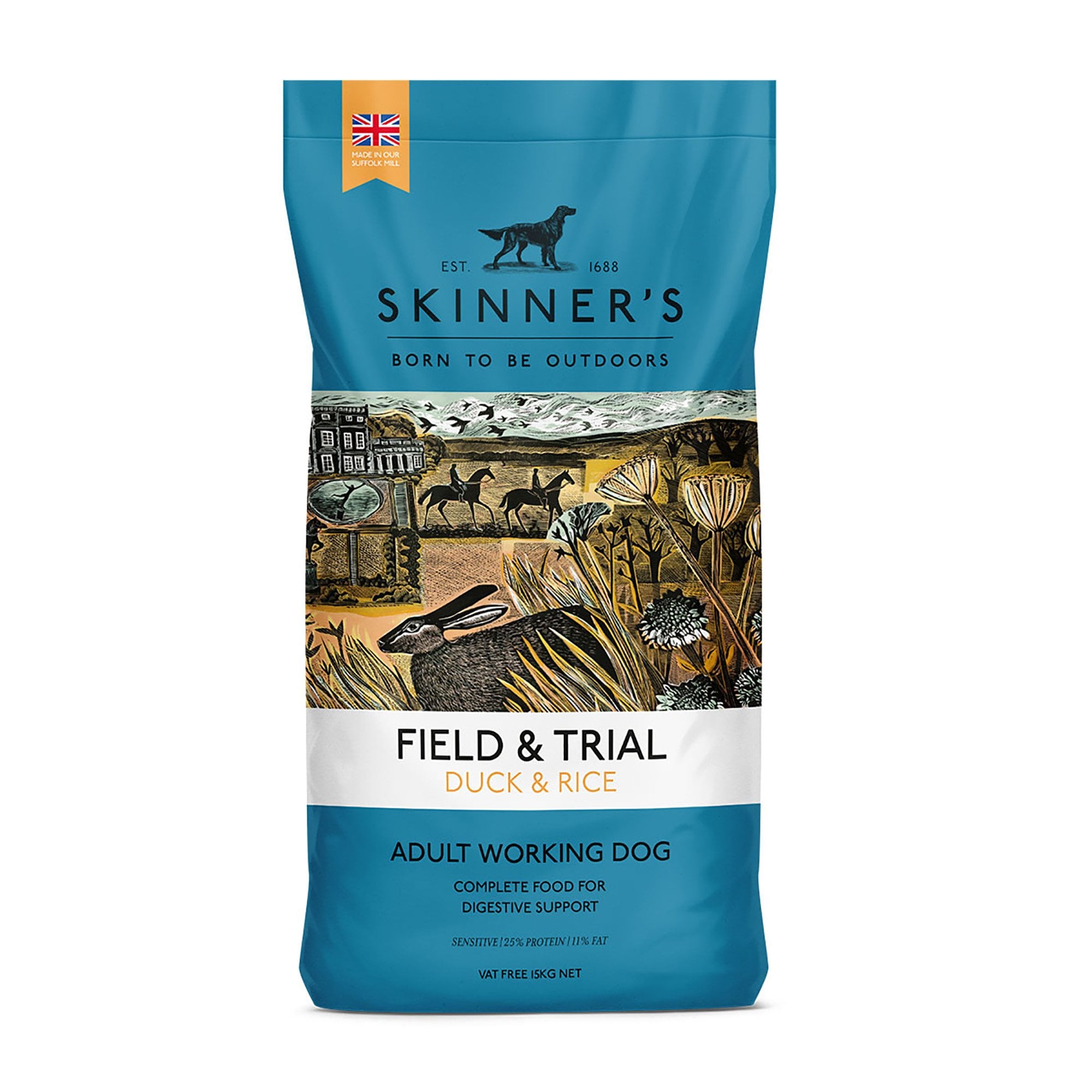 Field & Trial Adult Working Dog Food Duck & Rice 15kg