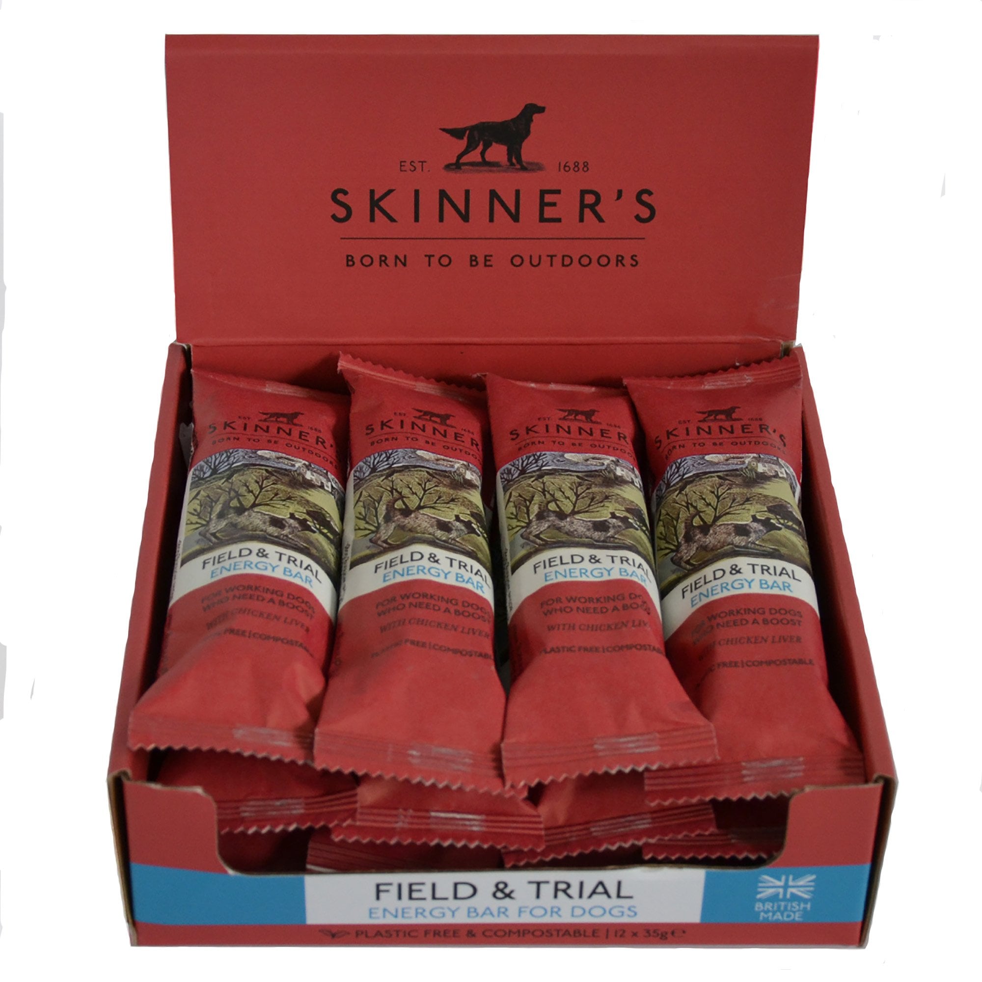 Field & Trial Energy Bar With Chicken Liver Dog Treat 12 x 35g Pack