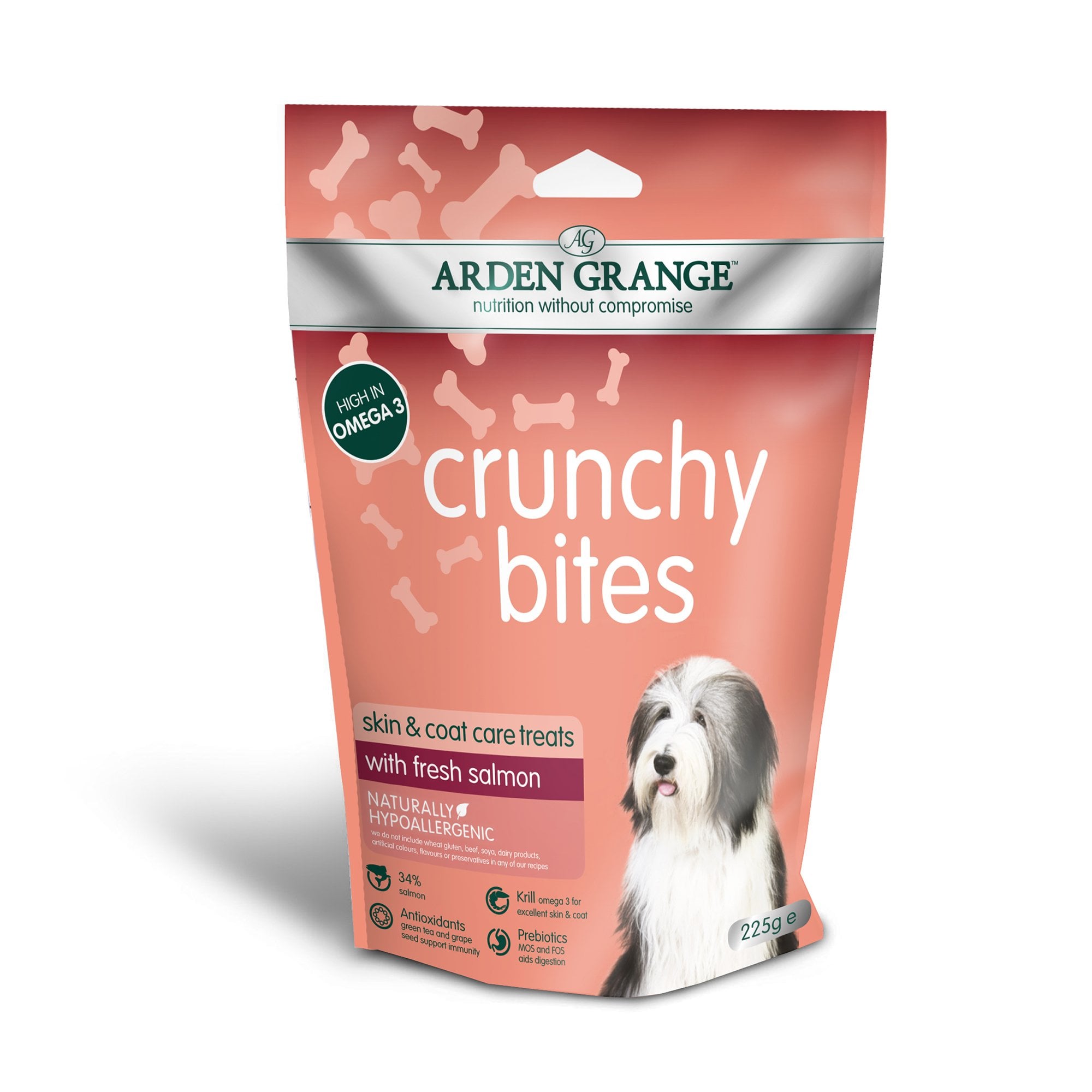 Crunchy Bites With Fresh Salmon Dog Treats 225g