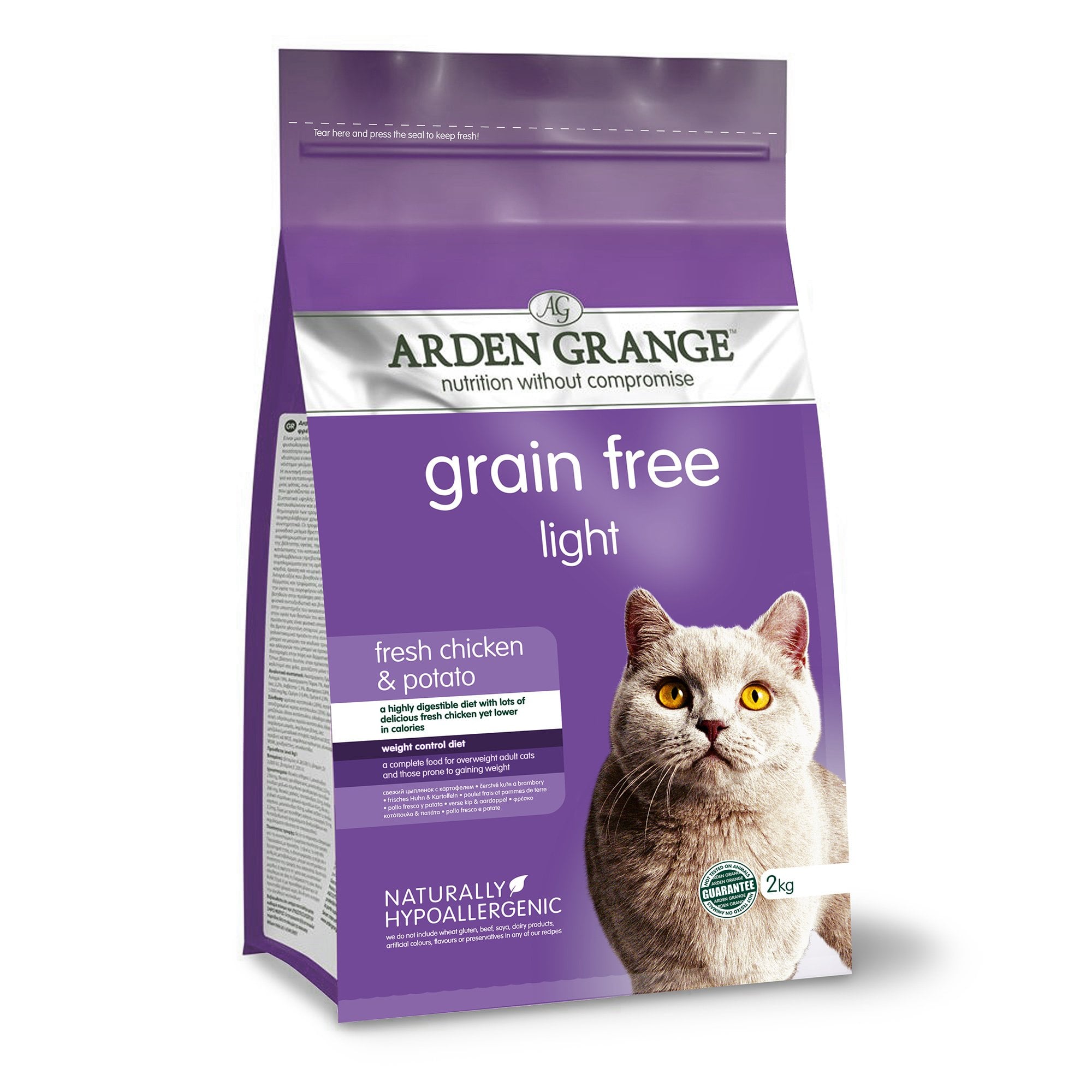 Grain Free Light Cat Food With Fresh Chicken & Potato 2kg