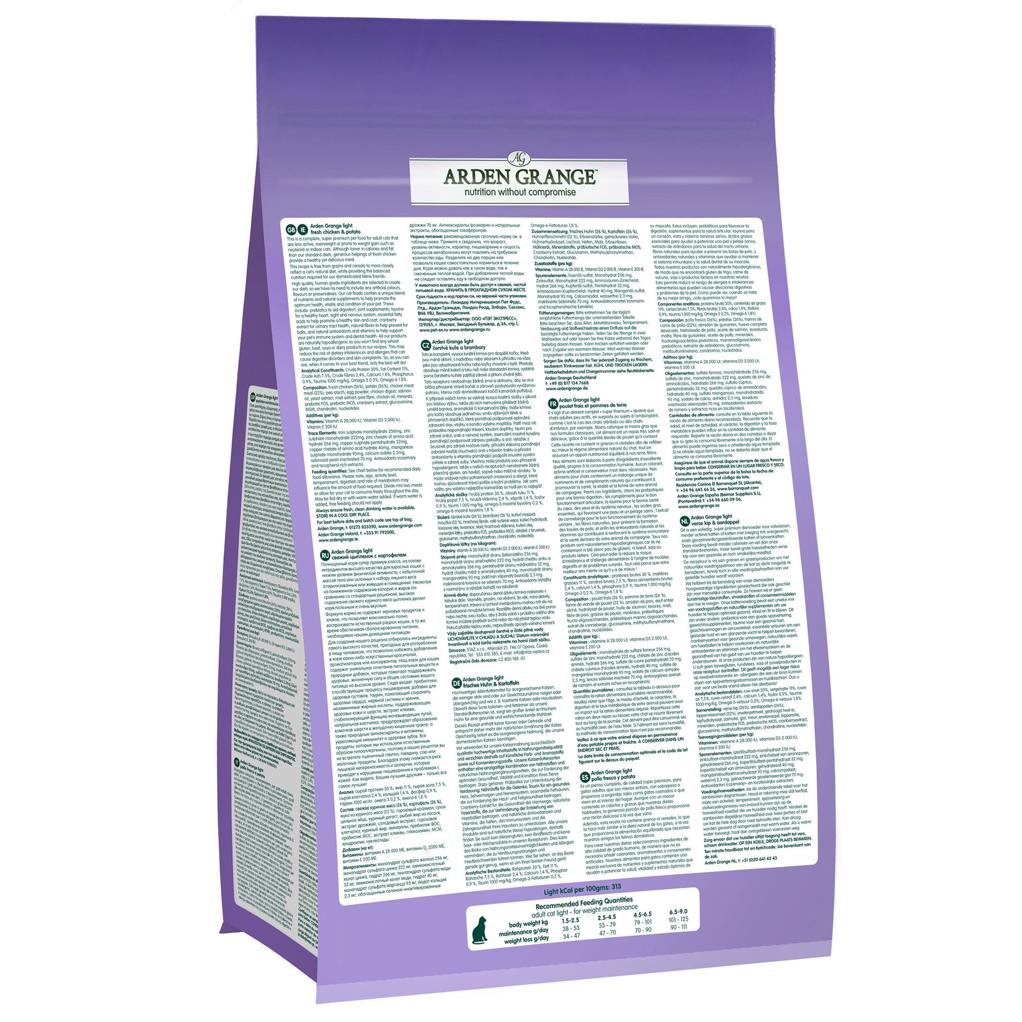 Grain Free Light Cat Food With Fresh Chicken & Potato 2kg