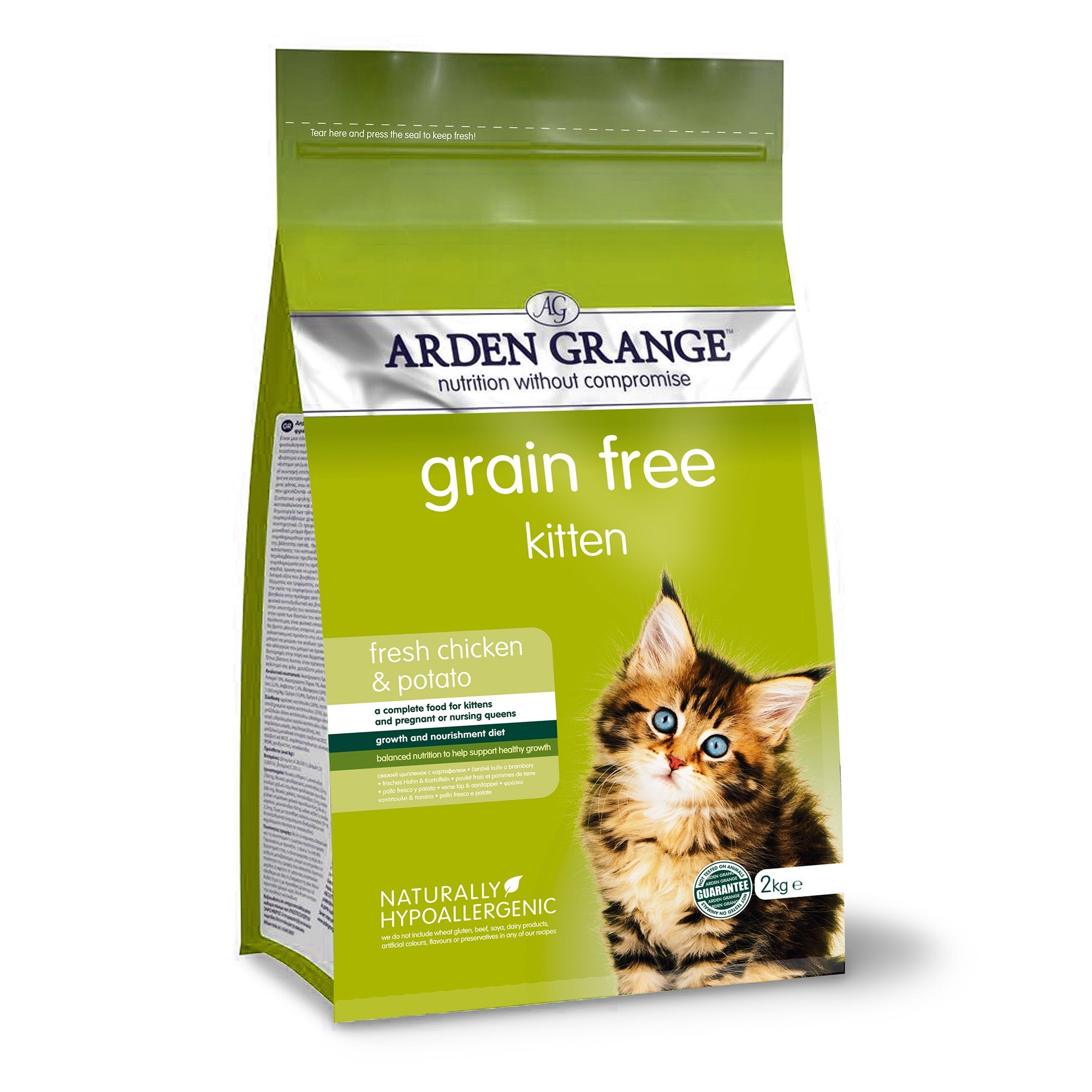Kitten Grain Free Cat Food With Fresh Chicken & Potato 2kg