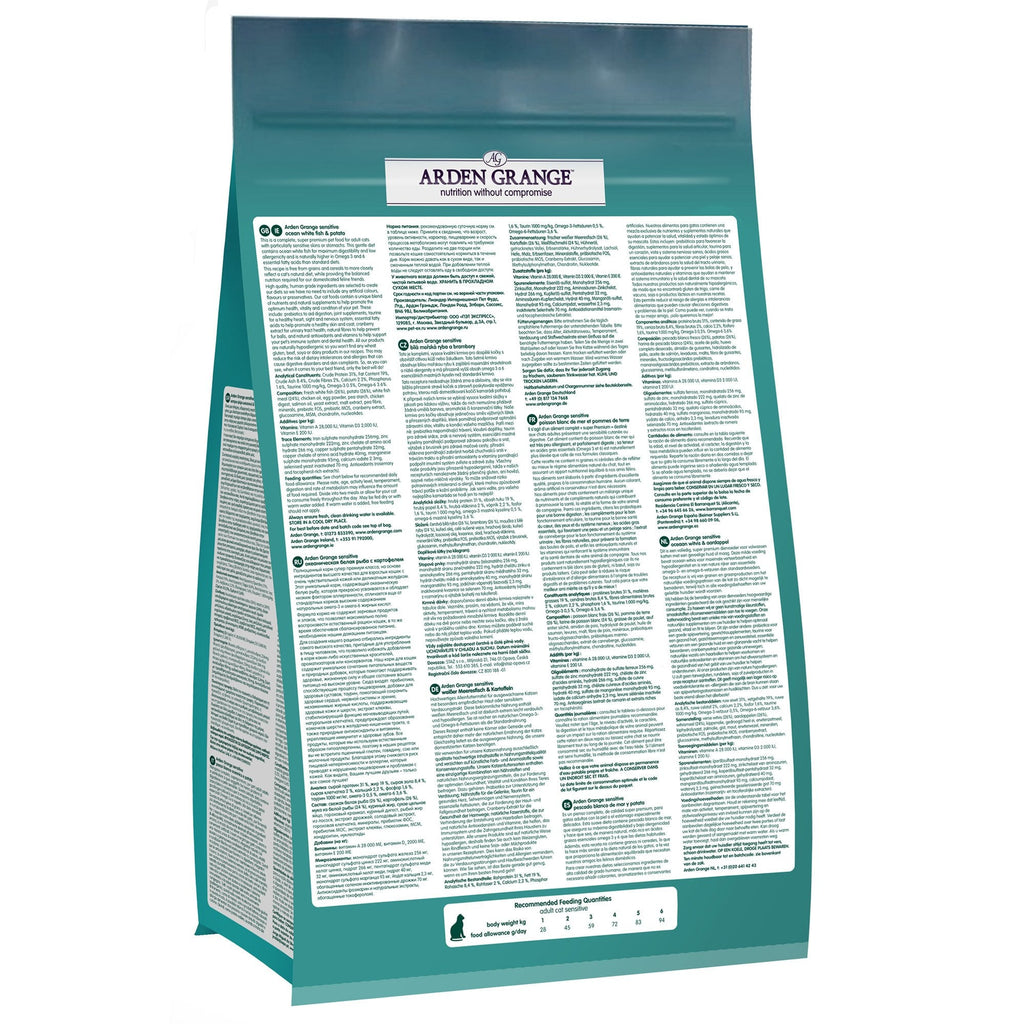 Grain Free Sensitive Cat Food With Ocean White Fish & Potato 4kg