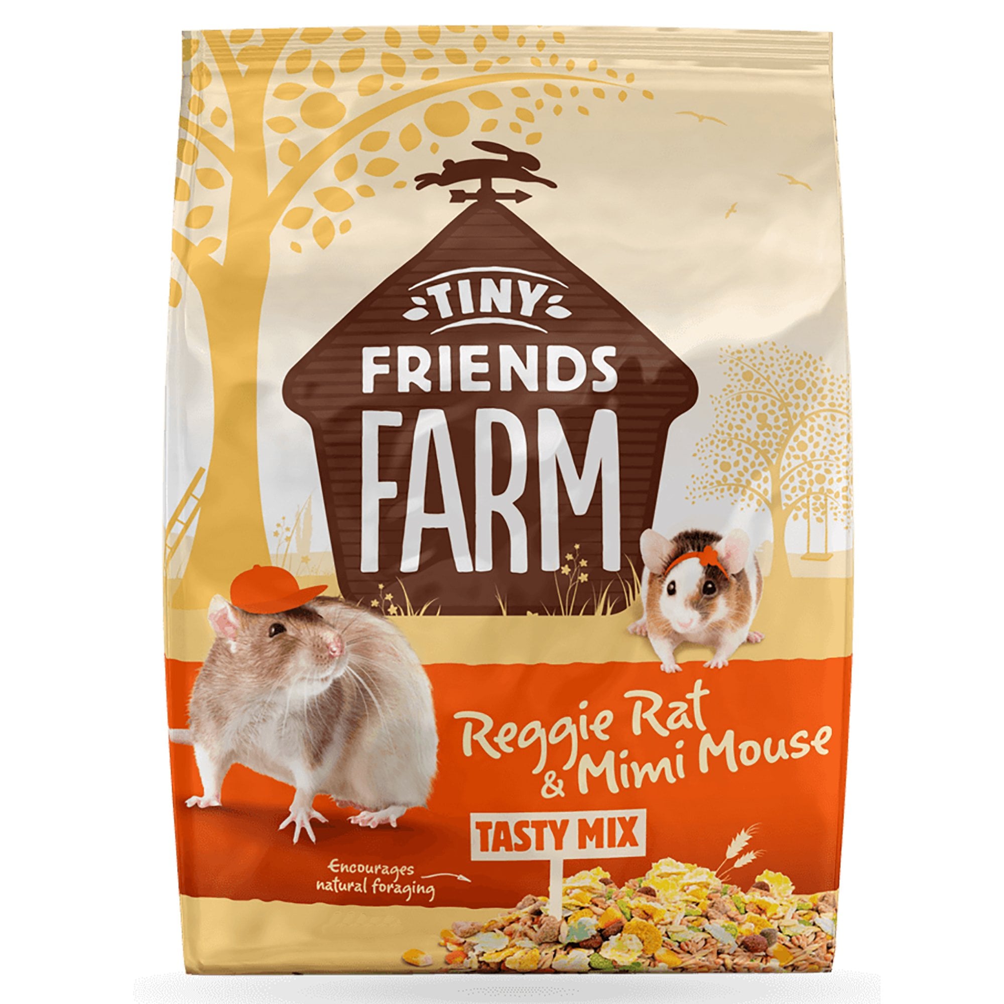 Tiny Friends Farm Reggie Rat & Mimi Mouse Tasty Mix 850g