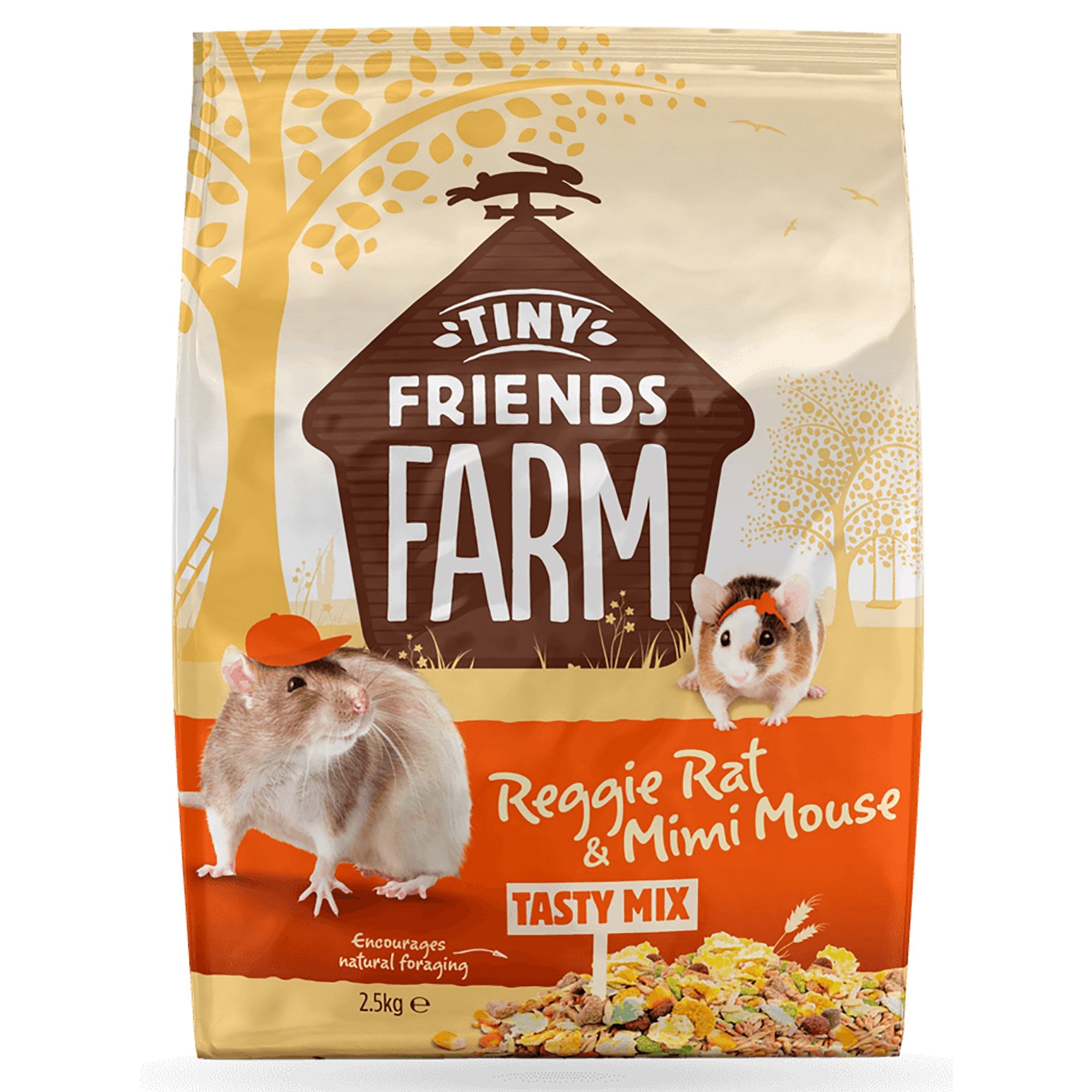 Tiny Friends Farm Reggie Rat & Mimi Mouse Tasty Mix 2.5kg