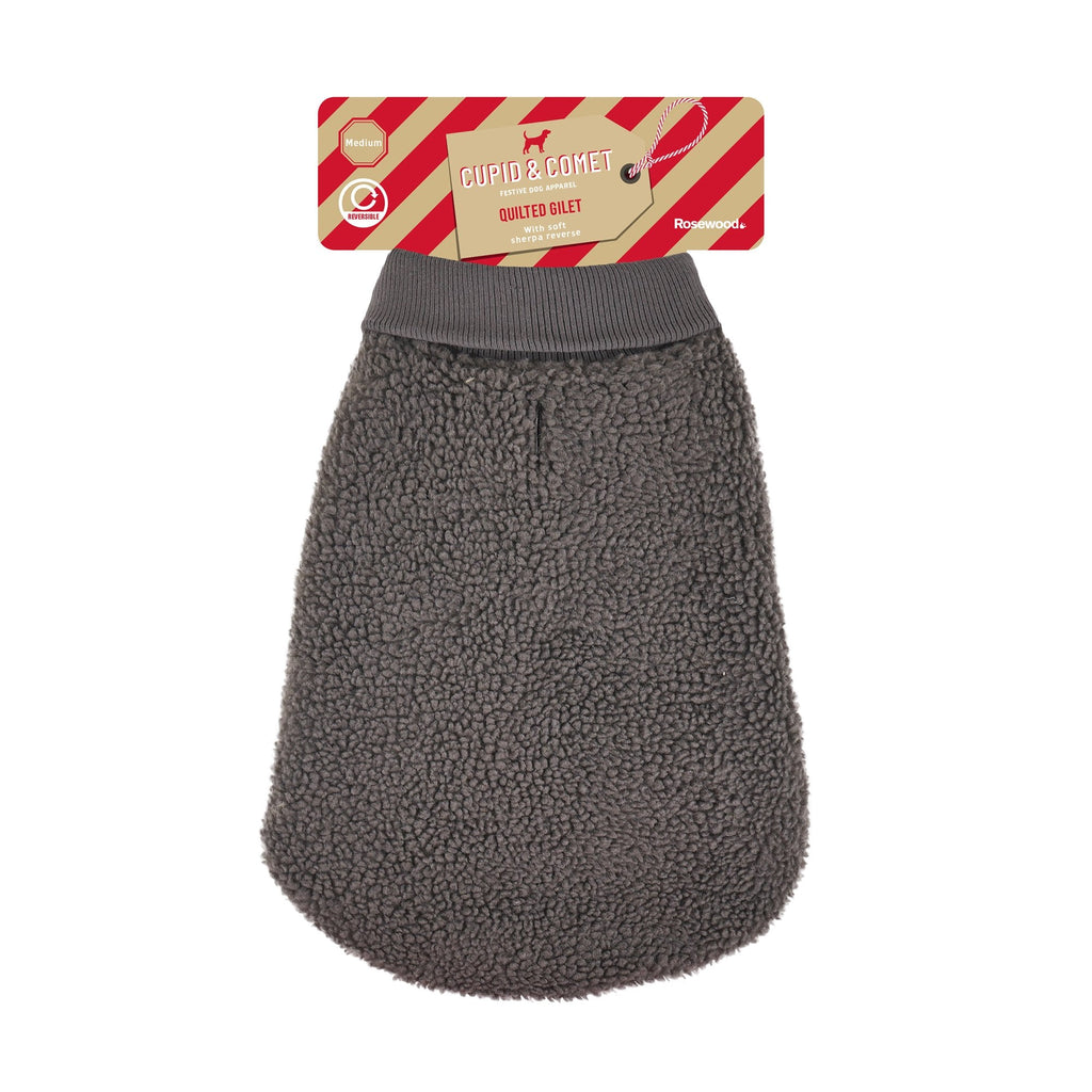 Rosewood Cupid & Comet Reversible Star Quilted Dog Gilet Medium