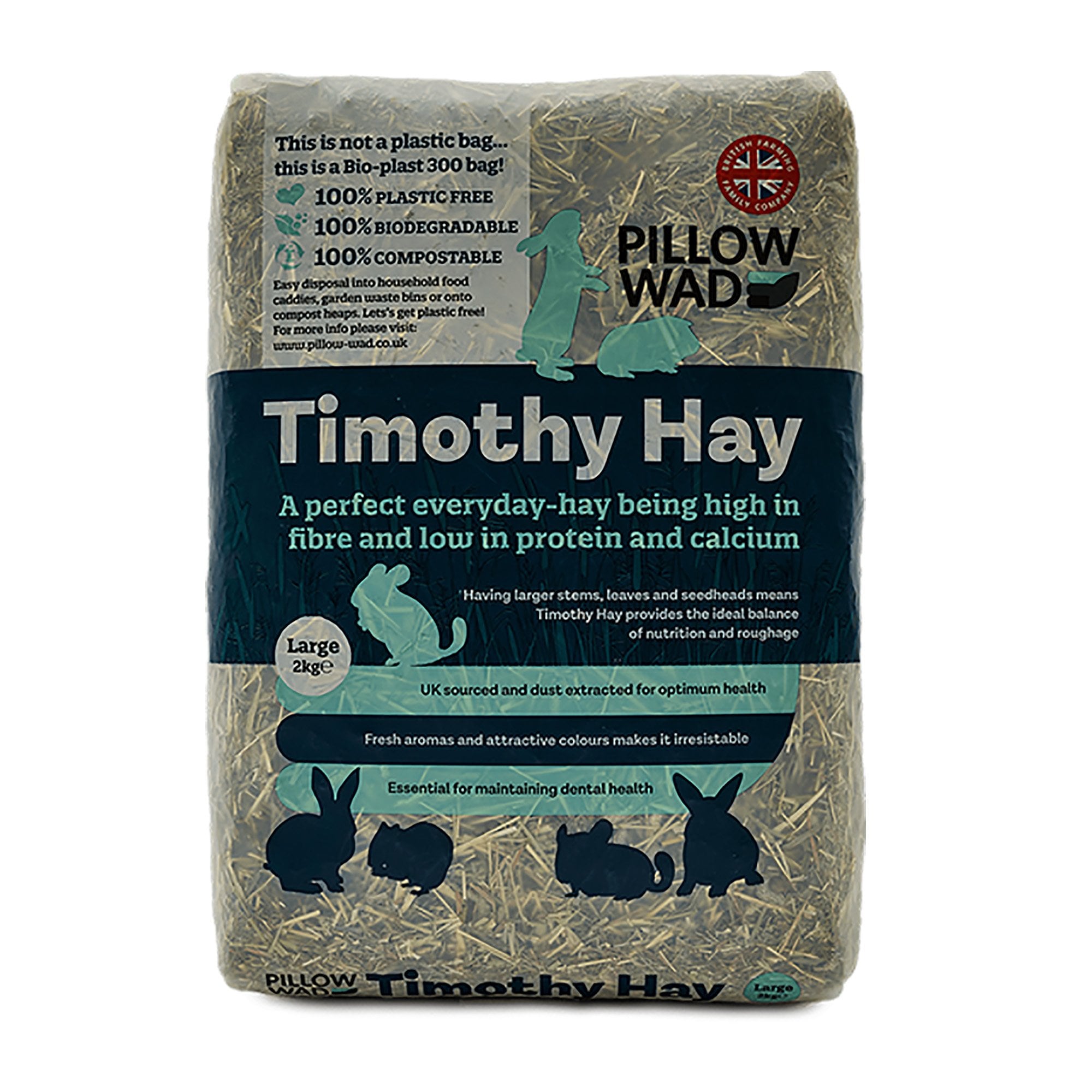 Pillow Wad Timothy Hay Large For Small Animals 2kg