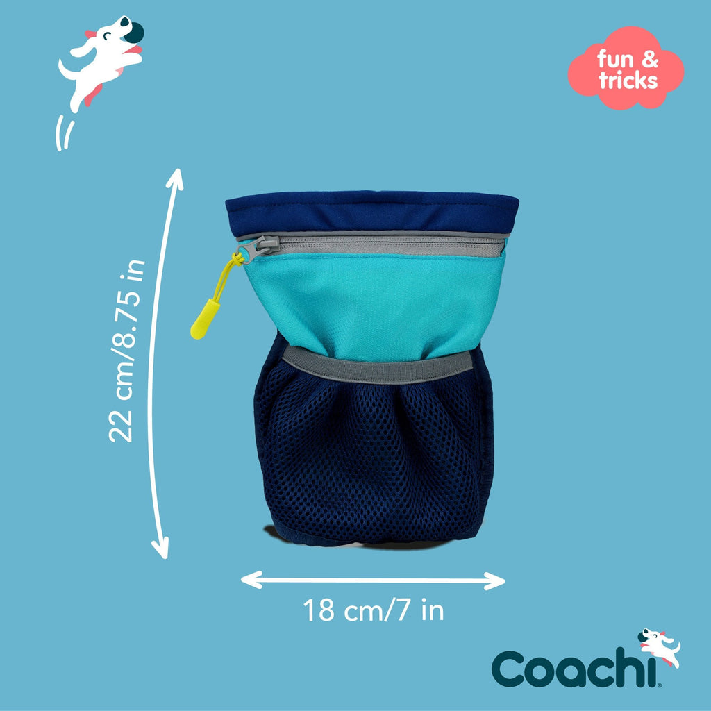 Company of Animals Coachi Train & Treat Dog Bag - Navy & Light Blue