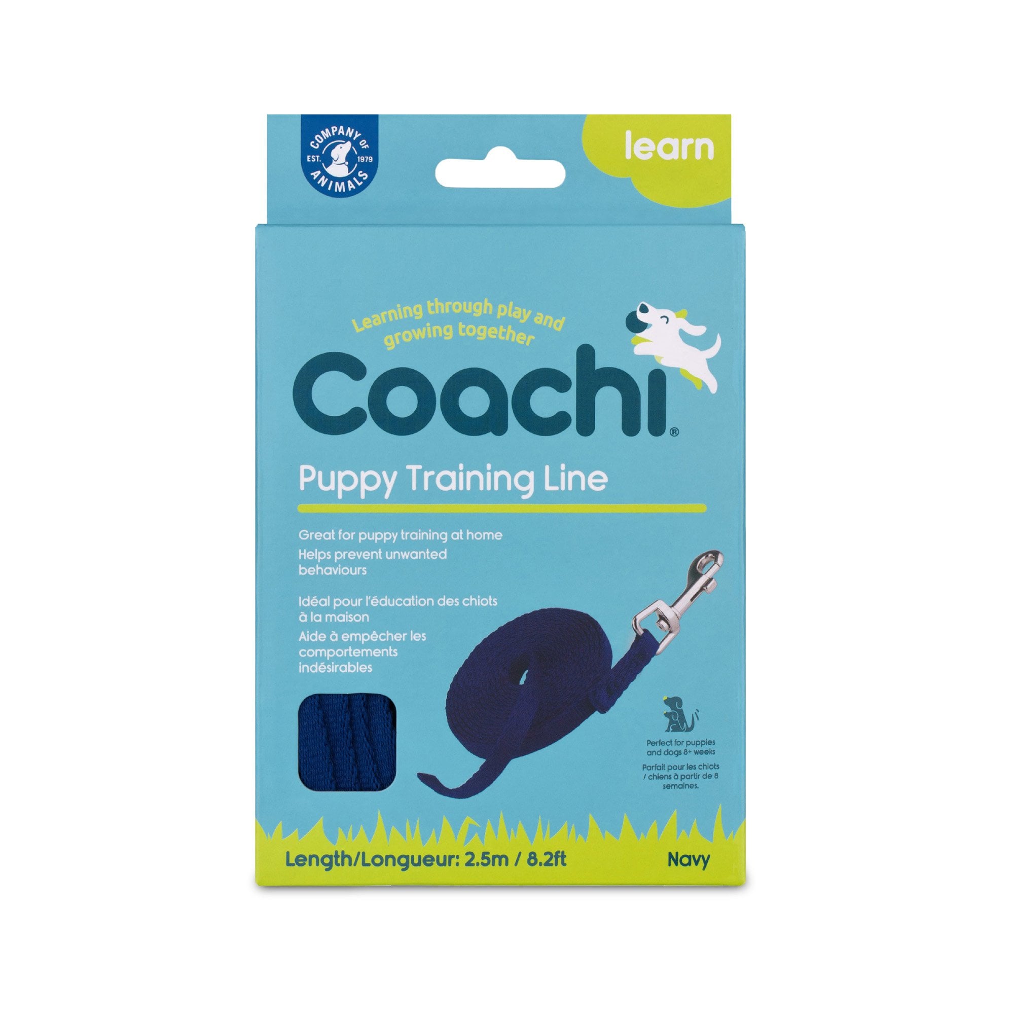 Coachi Puppy Training Line 2.5Metre - Blue