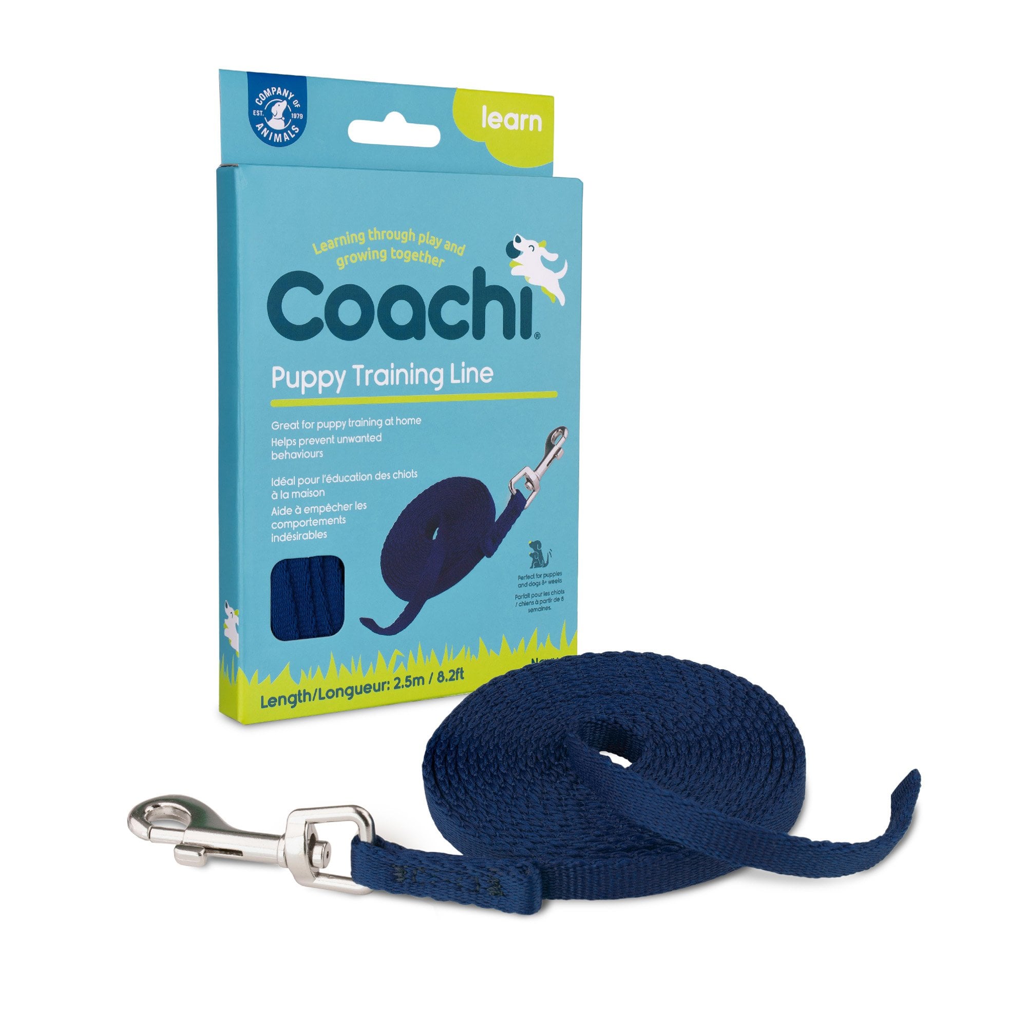 Coachi Puppy Training Line 2.5Metre - Blue