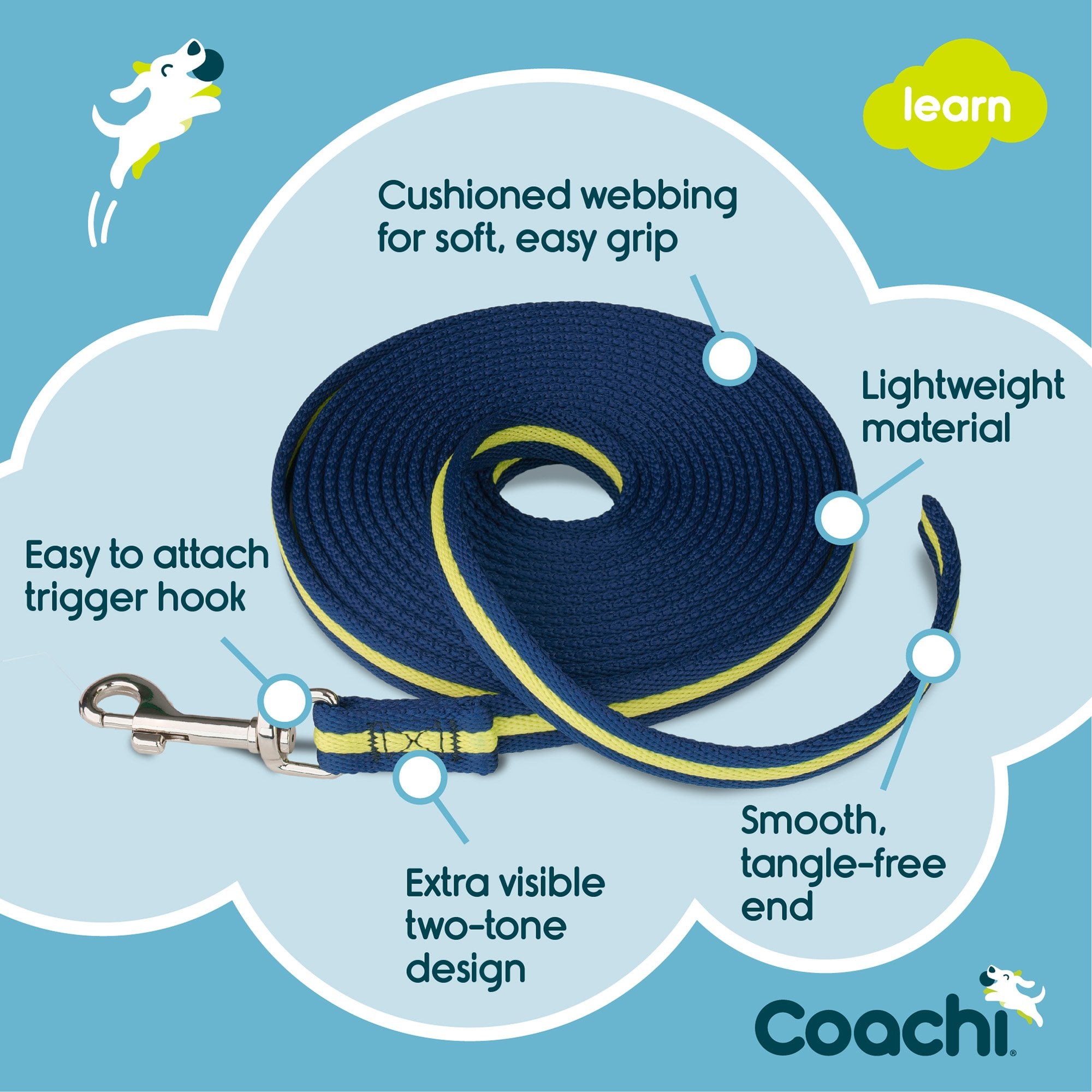 Coachi Dog Training Line 5 Metre - Blue