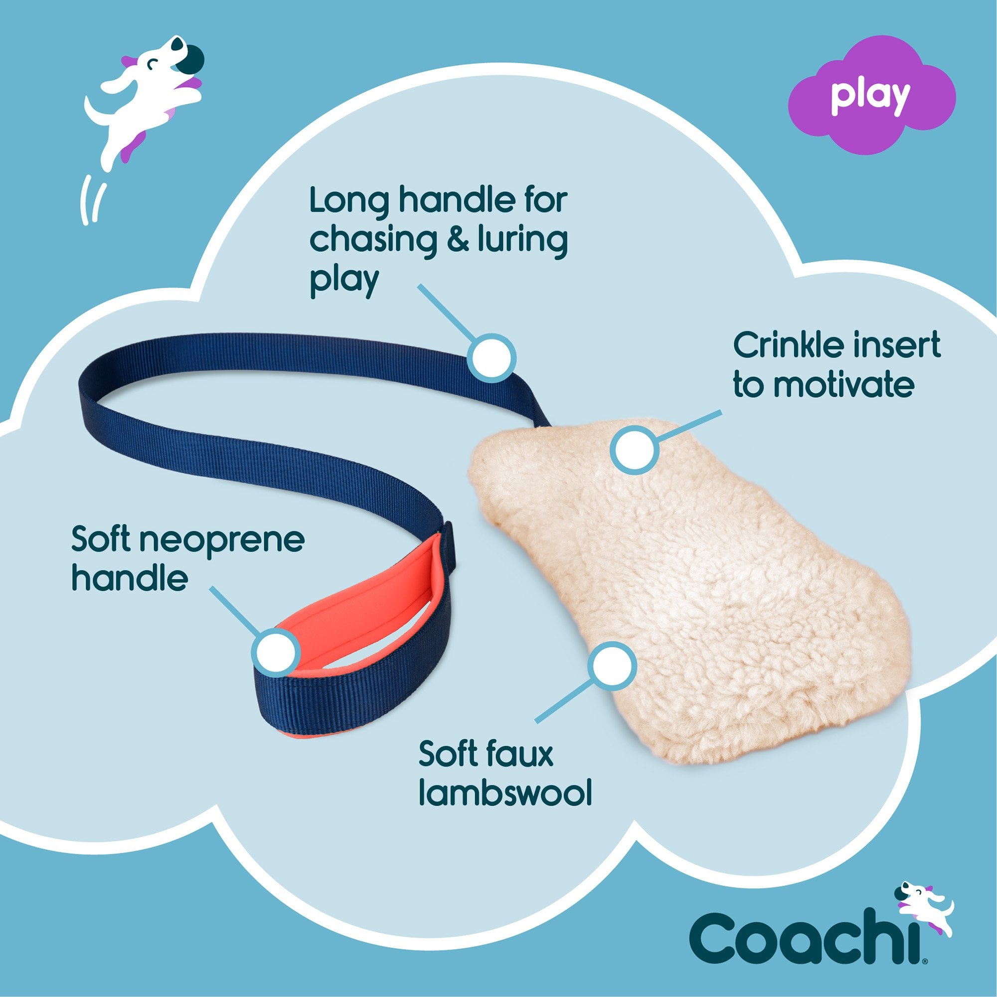 Coachi Chase & Crinkle Dog Training Toy