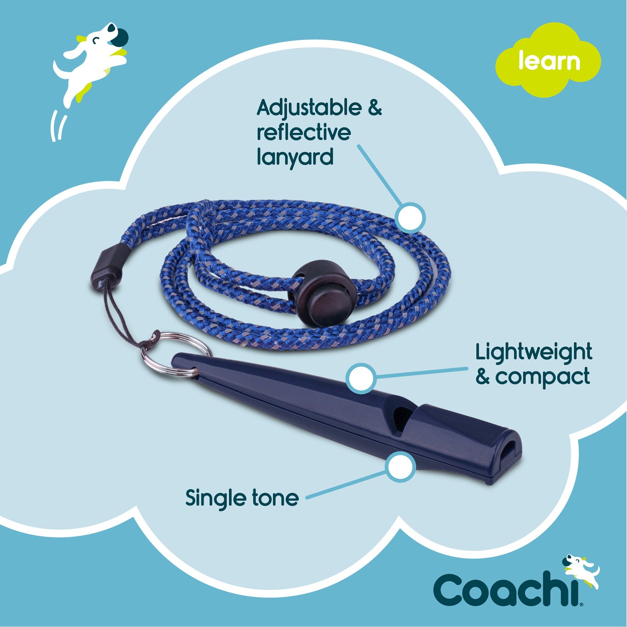 Coachi Dog Training Whistle - Navy